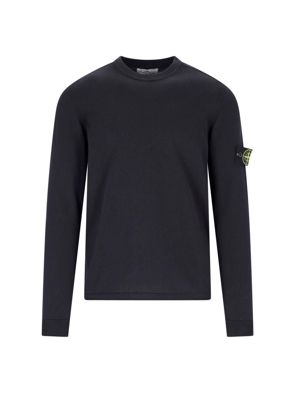 Shop Stone Island Logo Crewneck Sweatshirt