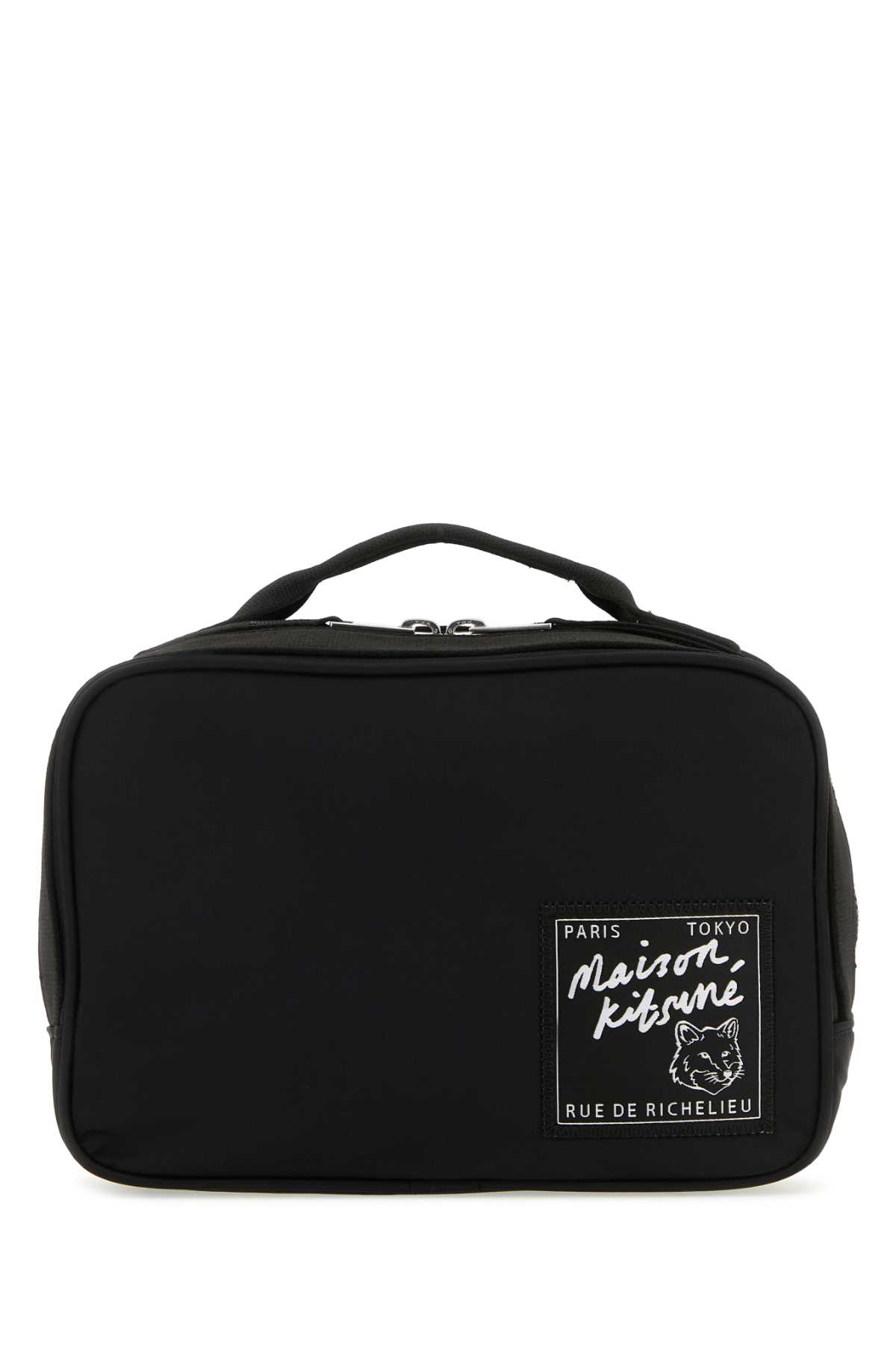 Maison Kitsuné Black Nylon Belt Bag