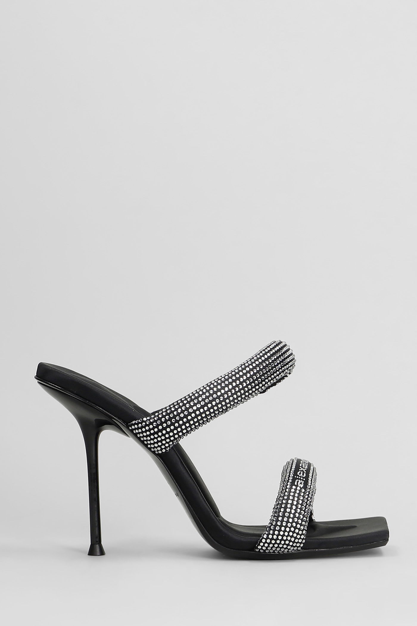 Alexander Wang Julie Tubular Crystal Embellished Slide Sandal In Multi