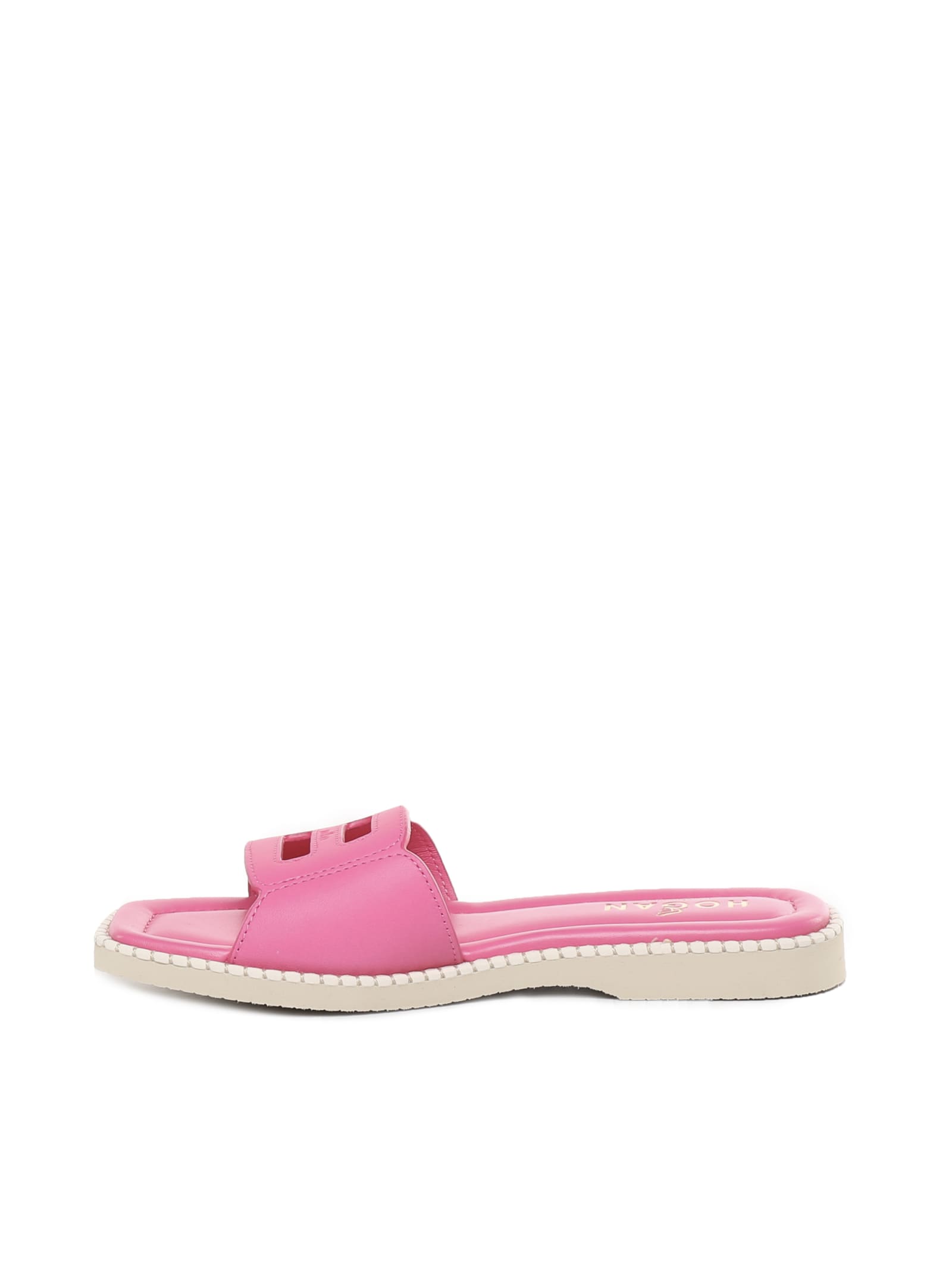 Shop Hogan Flat Sandals In Fuchsia