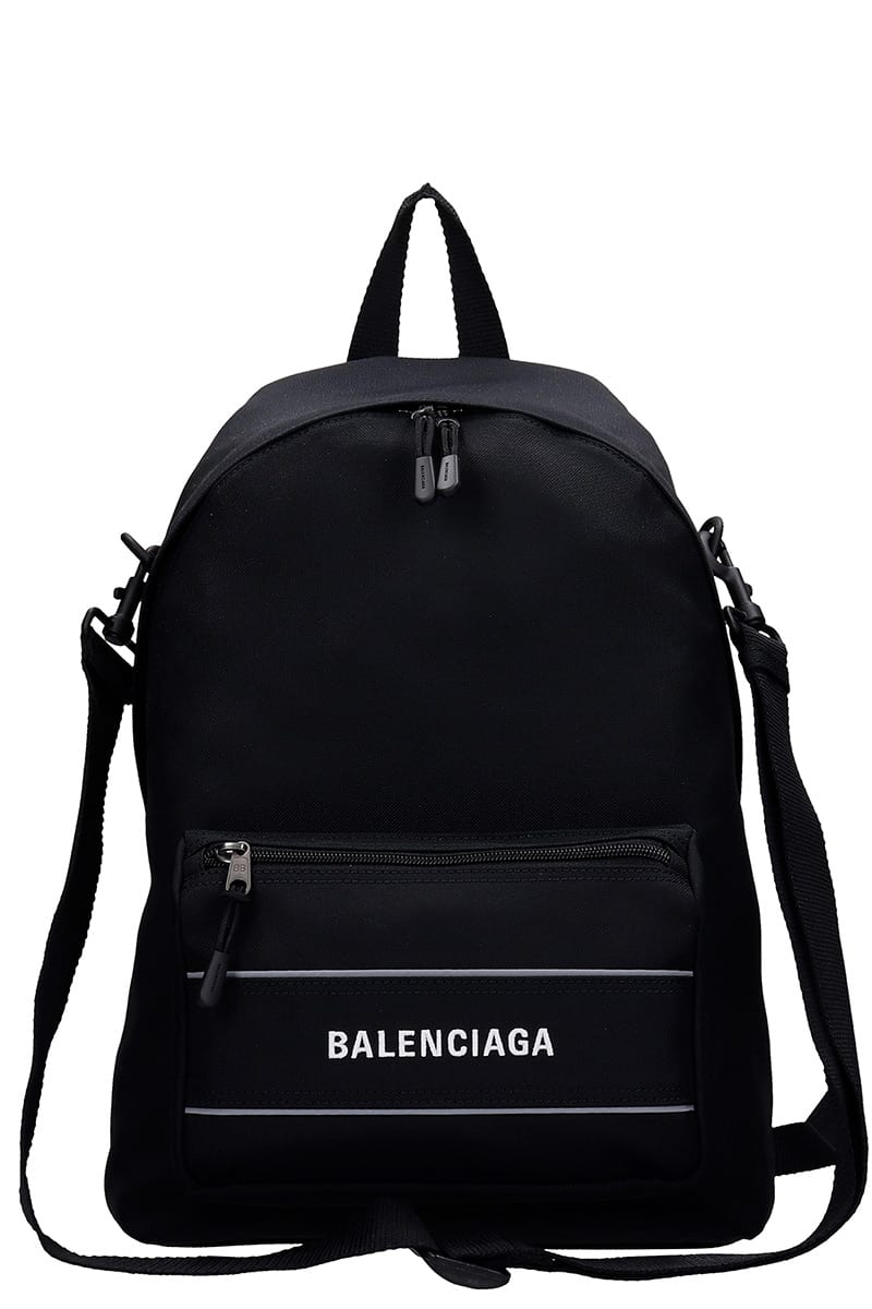 Balenciaga Backpack In Black Nylon