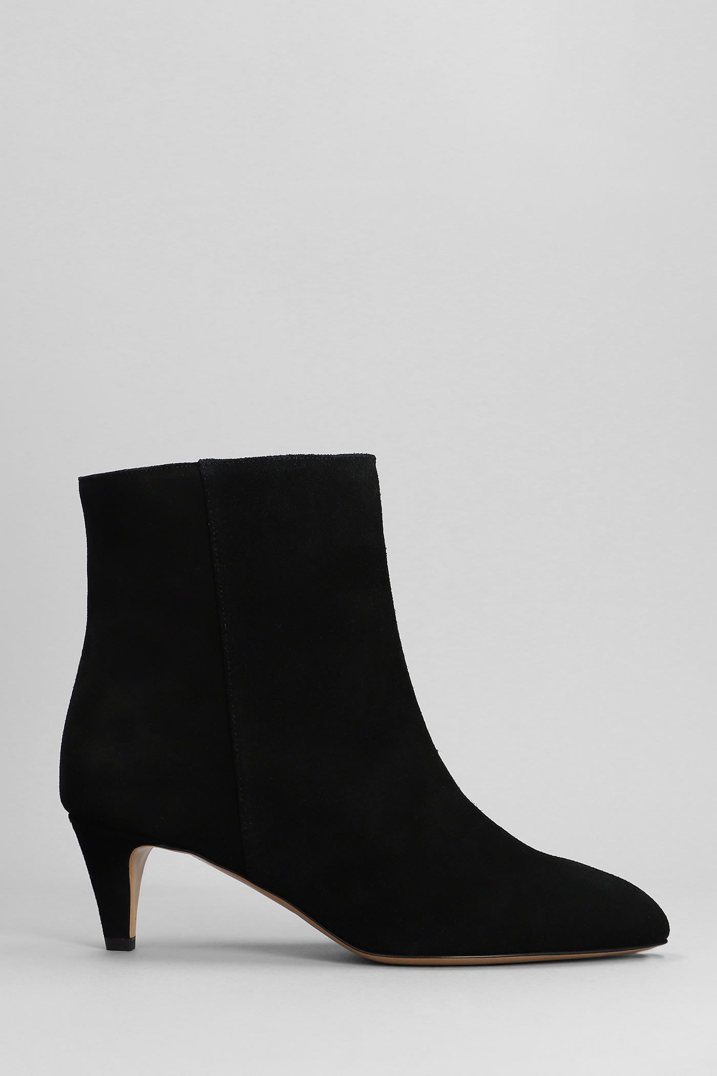 Isabel Marant Daxi Low Heels Ankle Boots In Black Suede