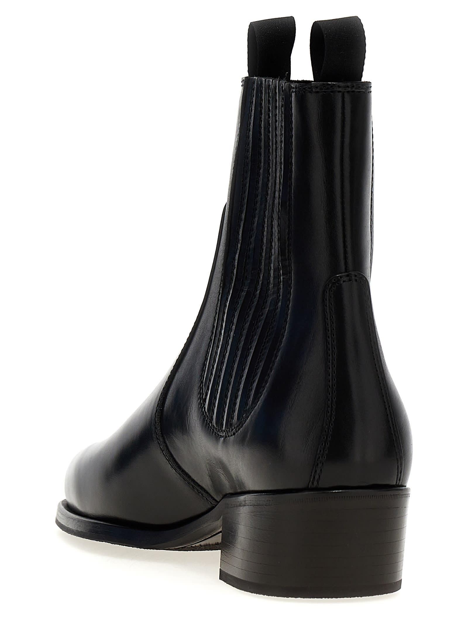 LEMAIRE CHELSEA LEATHER ANKLE BOOTS 