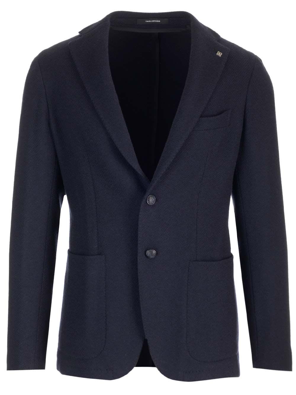 Shop Tagliatore Blue Single-breasted Jacket