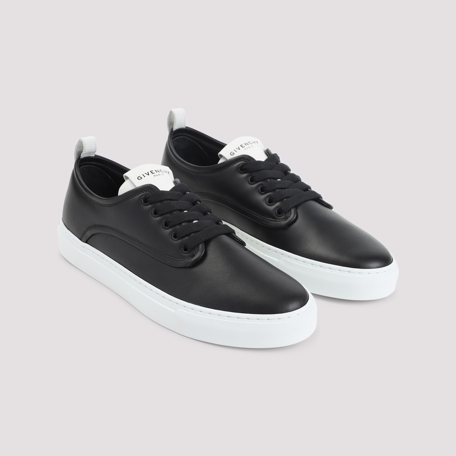 Givenchy New City Leather Low Sneakers Shoes In Black