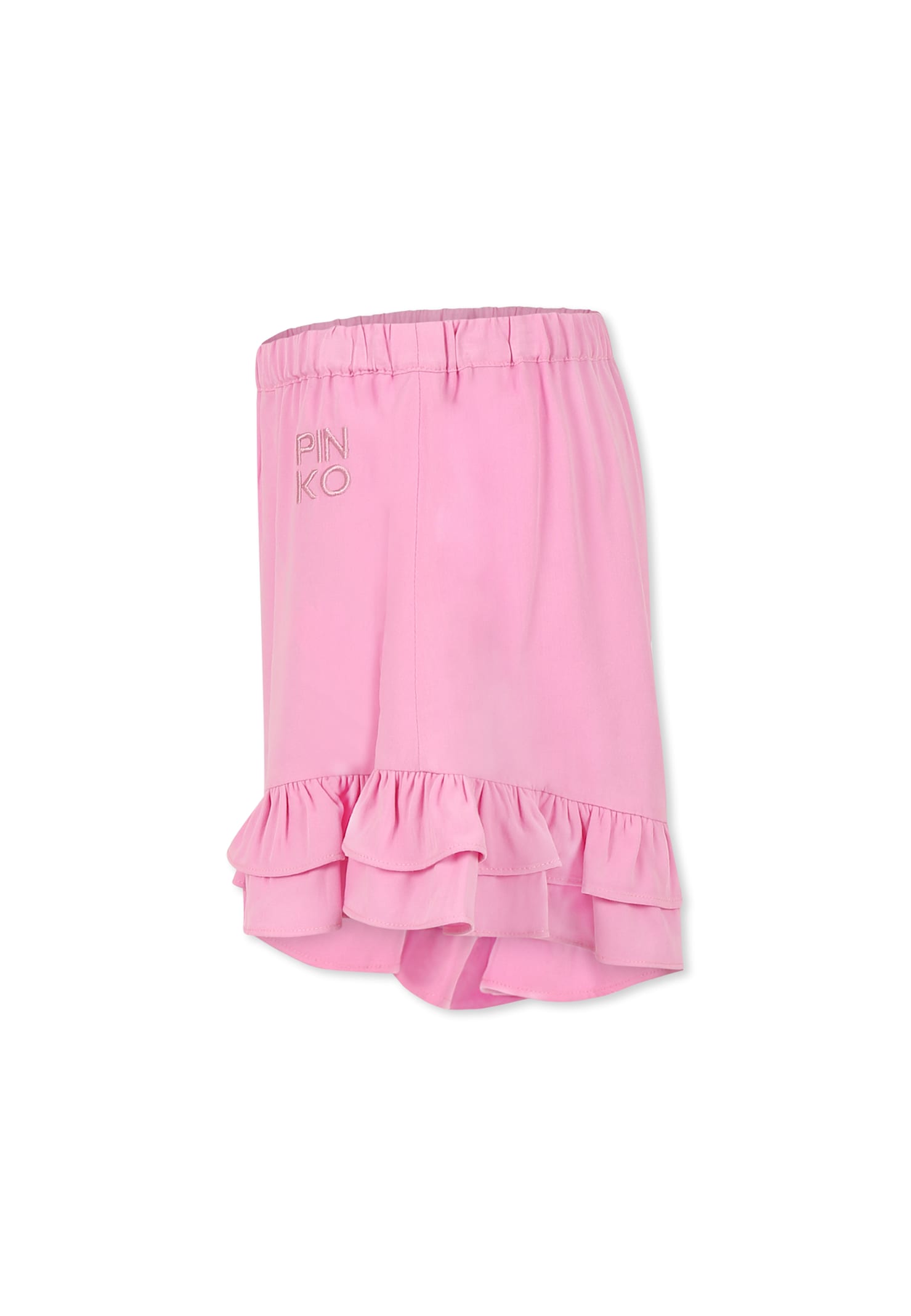 Pinko Pink Dshorts For Girl With Logo In Pink