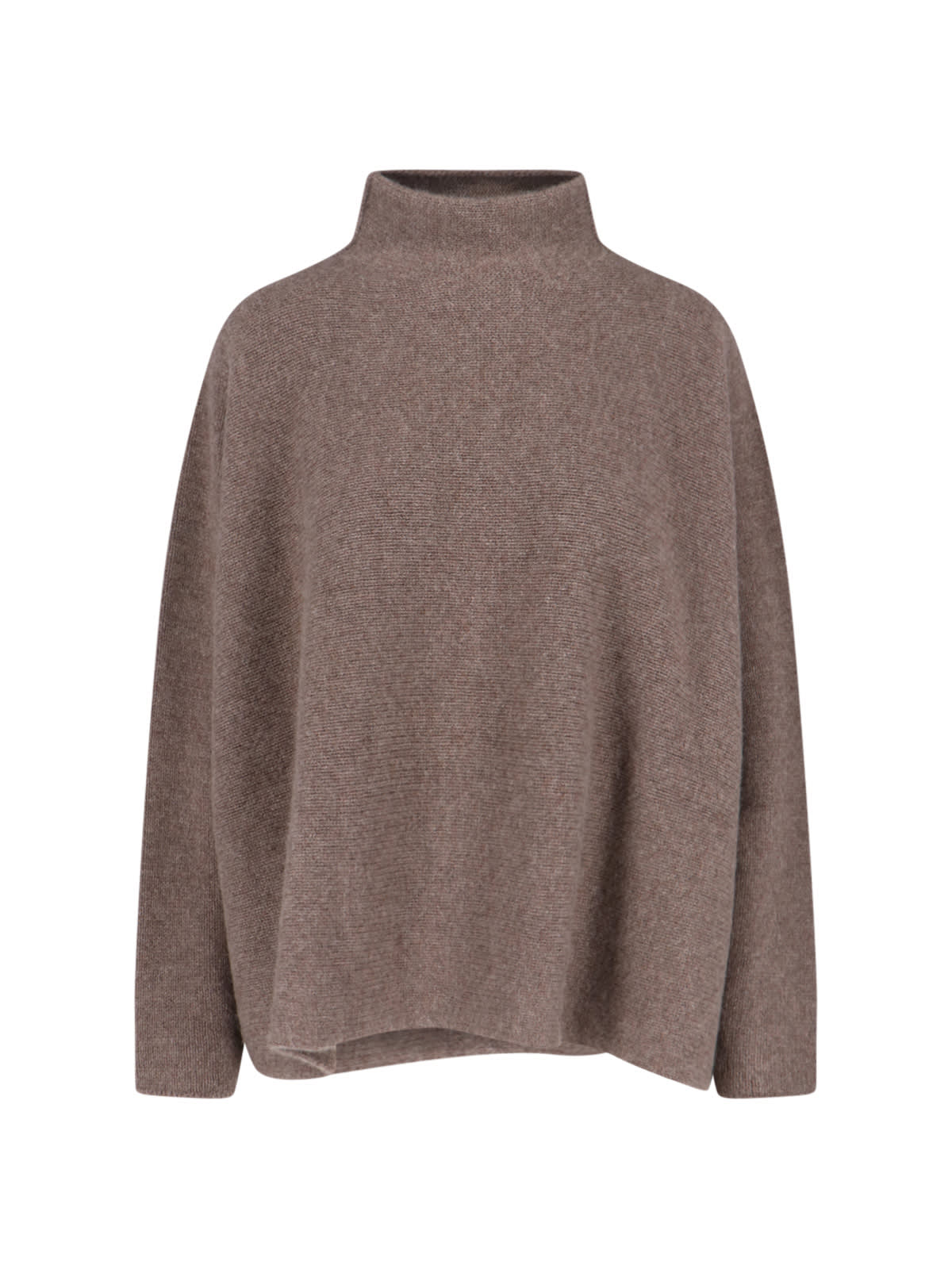 Giorgio Armani Relaxed-fit Beige Knit Sweater With Timeless Design In Brown
