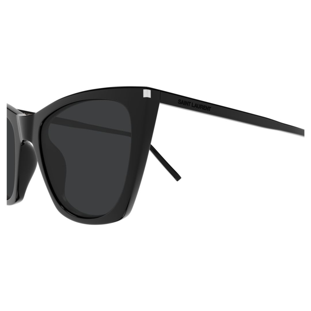 Saint Laurent Grey Cat Eye Ladies Sunglasses Sl 214 Kate Thin 001 55 In Black