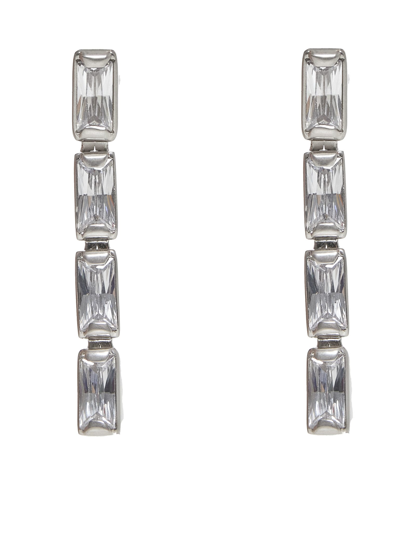 Shop Jil Sander Earrings In Argento