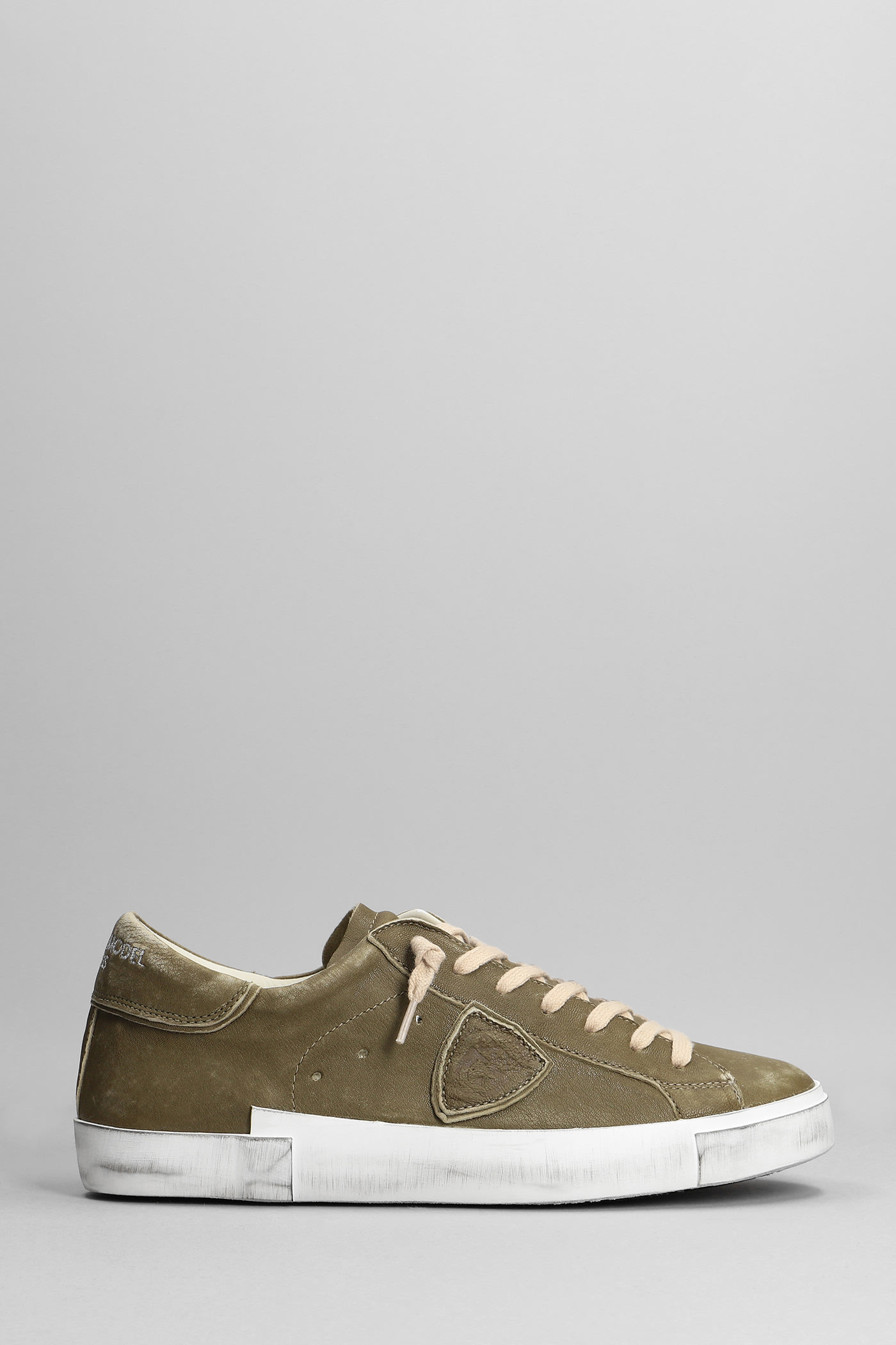 Philippe Model Prsx Sneakers In Green Suede