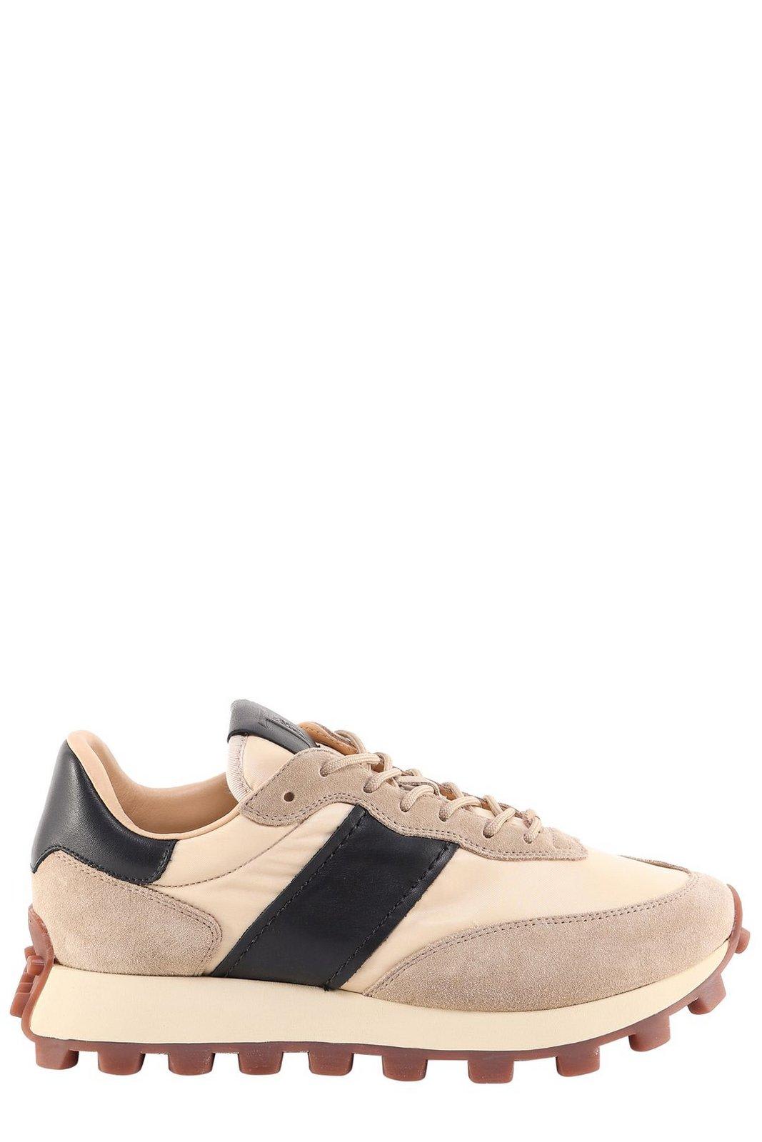 Shop Tod's 1t Panelled Lace-up Sneakers In Neutrals