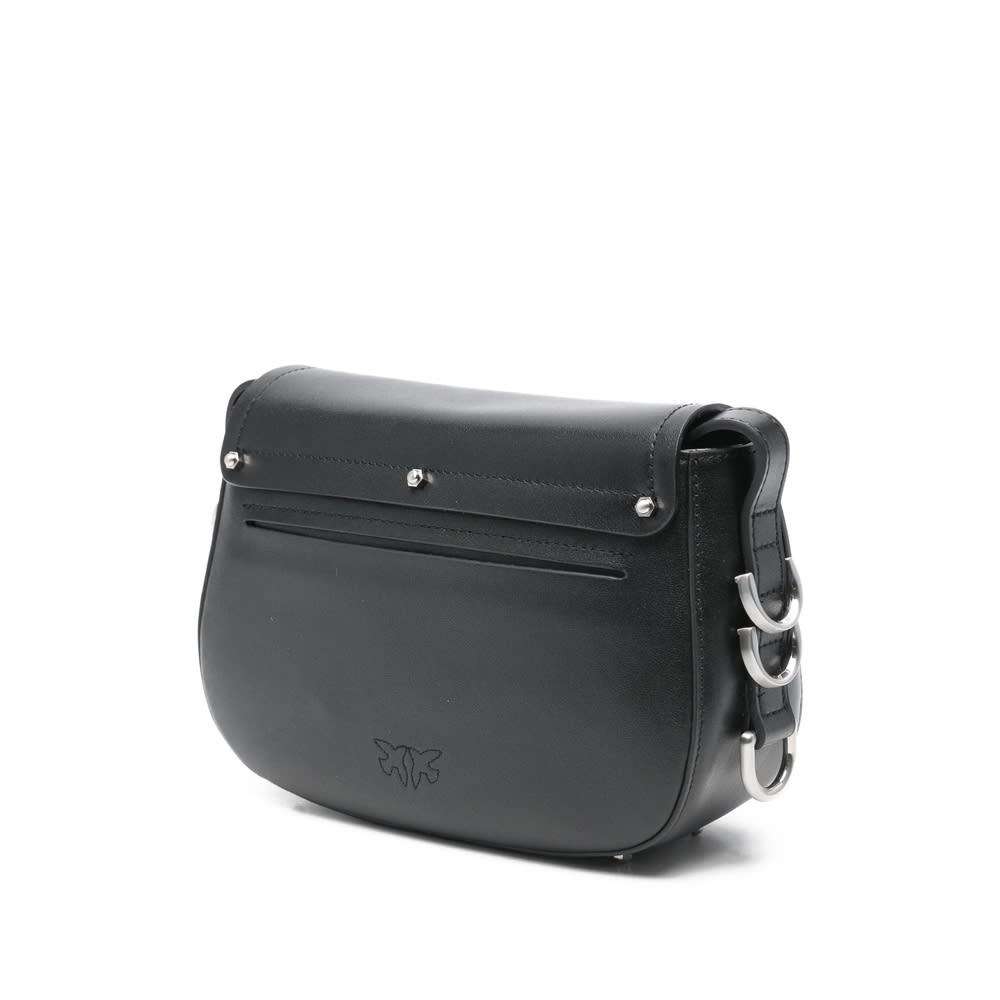 Pinko Saddle Mini Crossbody Bag In Black
