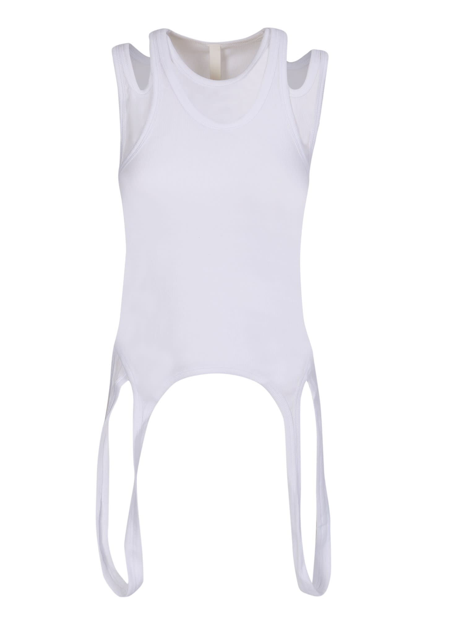 Dion Lee Double-loop Detail Tank Top In White