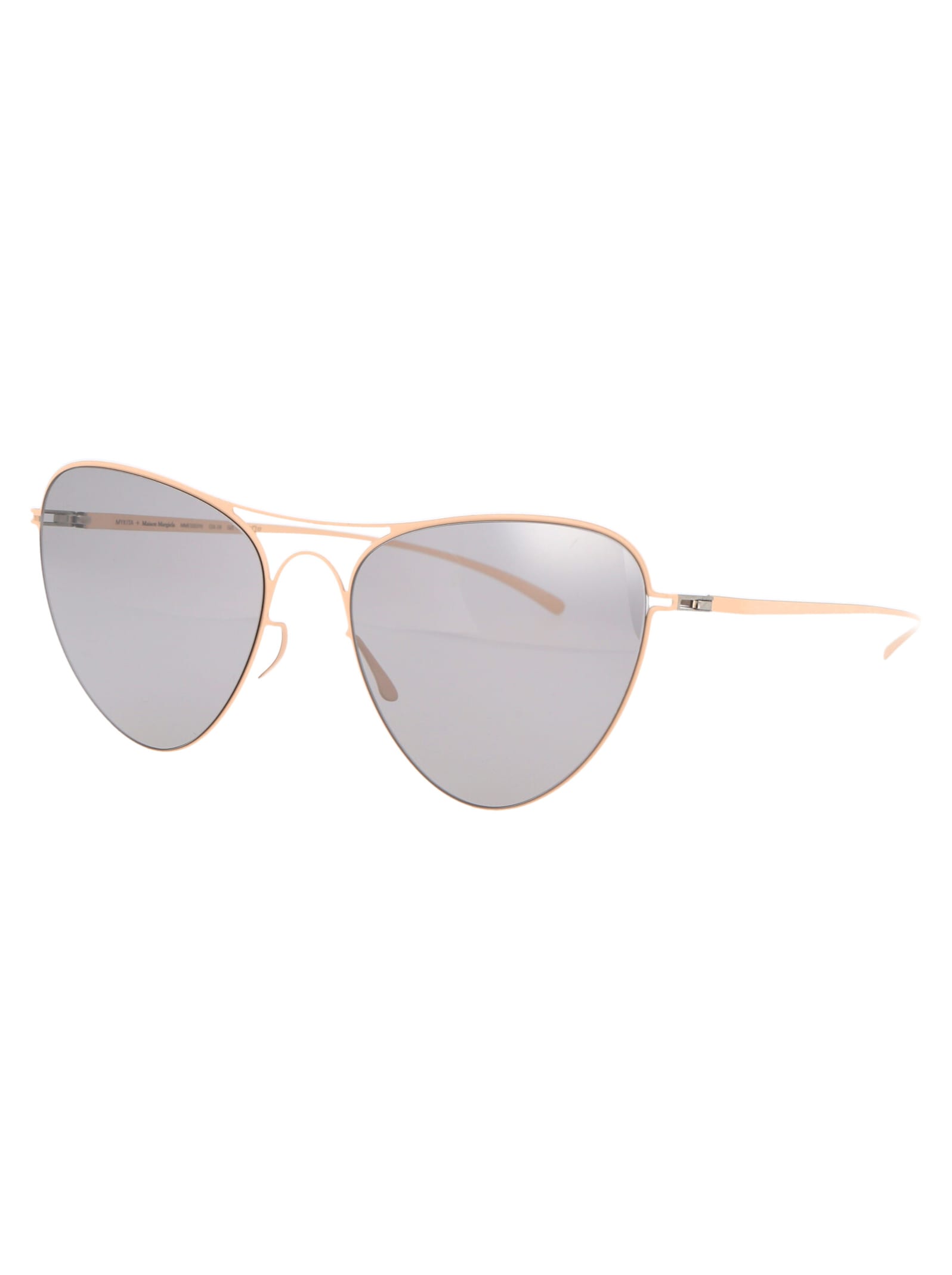 Shop Mykita Mmesse015 Sunglasses In 221 E9 Nude Warm Grey Flash