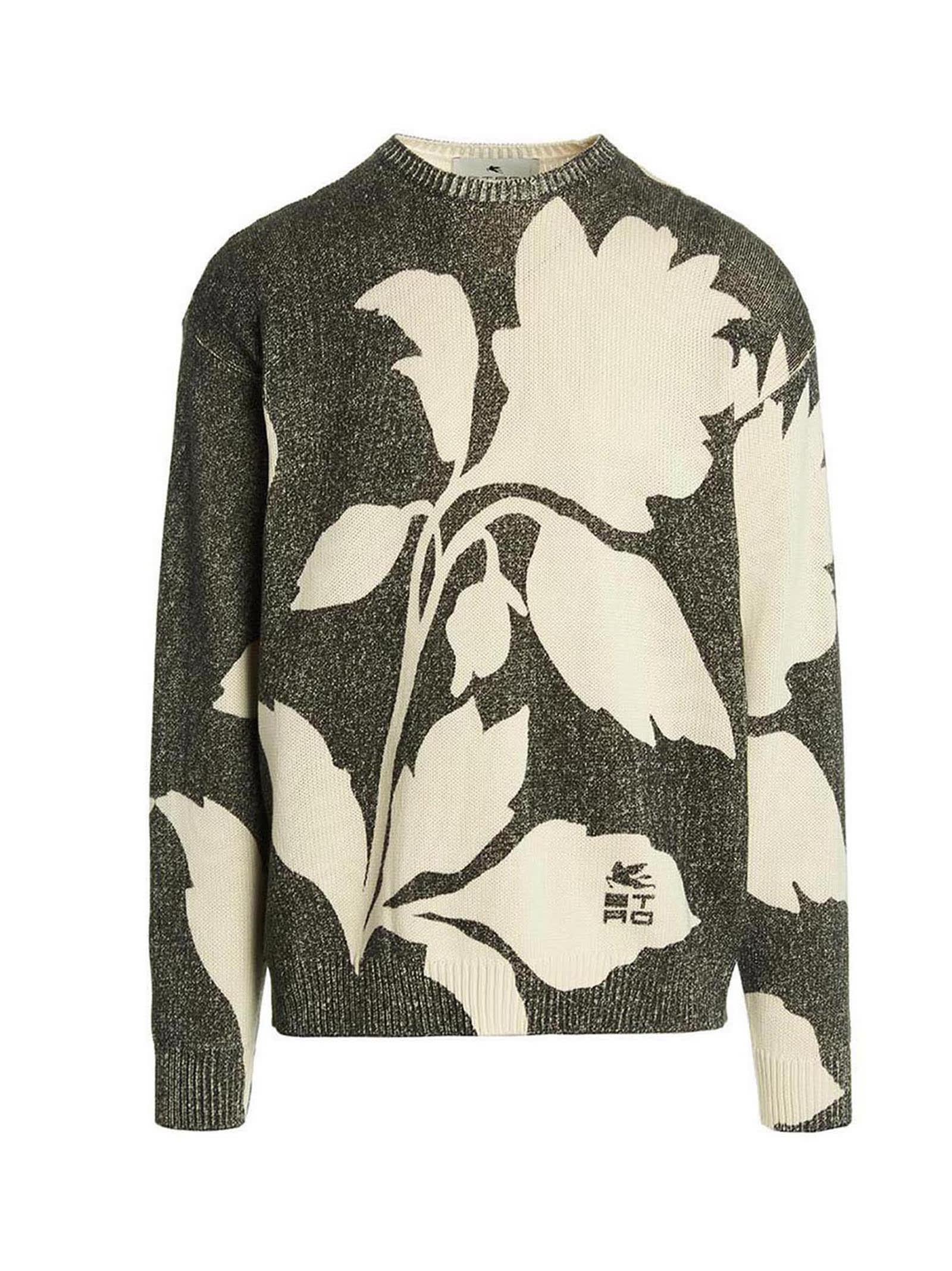 Shop Etro Floral Sweater In Multicolor