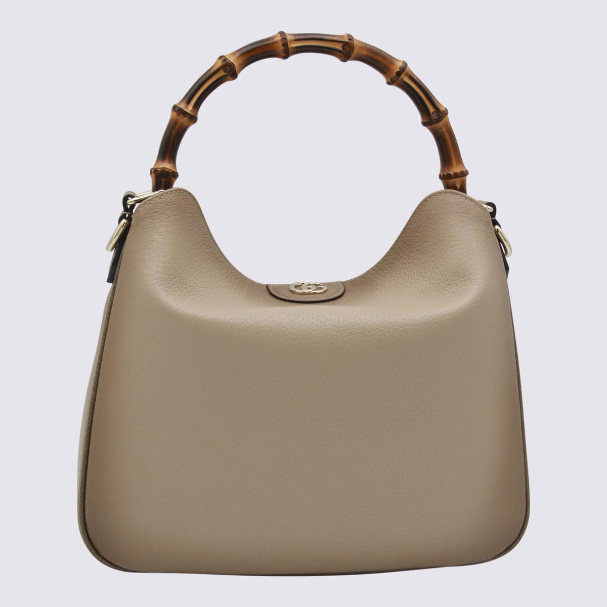 Gucci Beige Leather Diana Medium Top Handle Bag In Brown