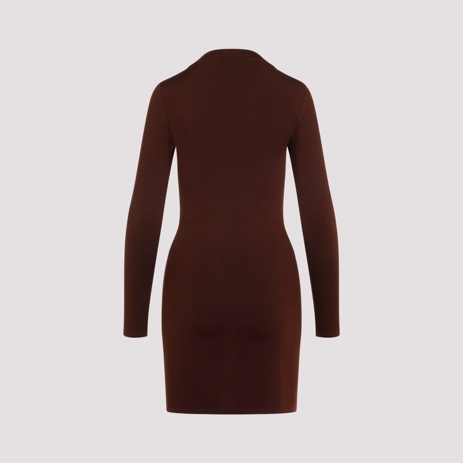 Shop Saint Laurent Mini Dress In Chocolat