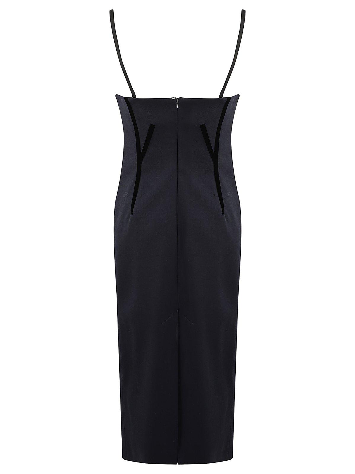 Shop Sportmax Anemone Straight Hem Sleeveless Dress In Midnightblue