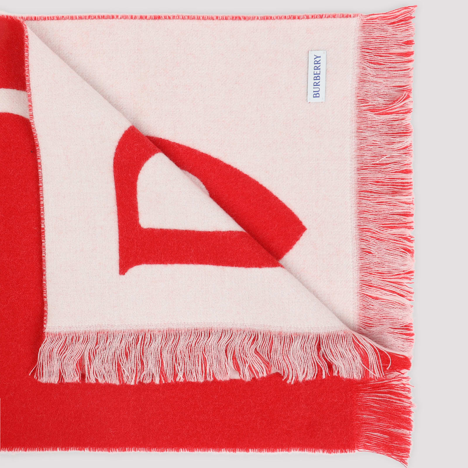Burberry Logo Scarf In Red