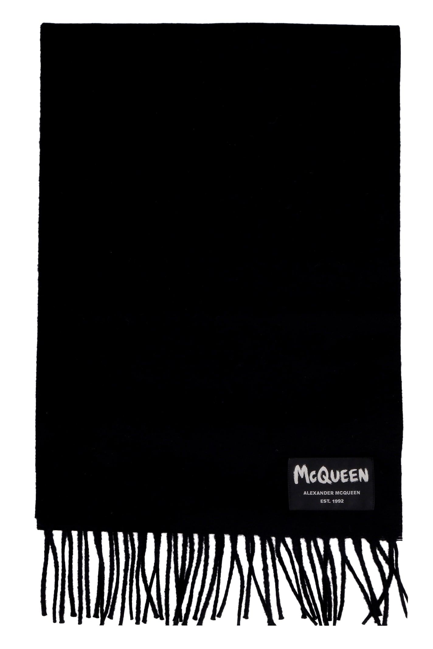 Alexander McQueen Wool Scarf With Fringes