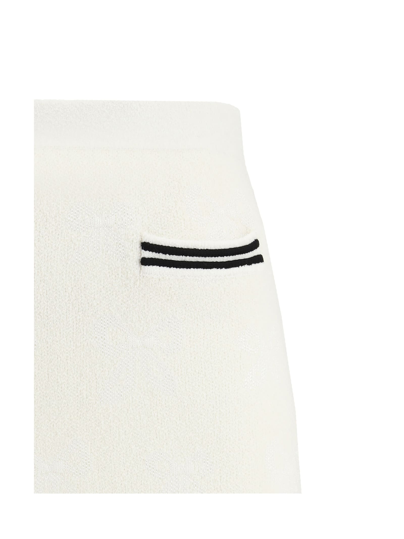 Self-portrait Self Portrait Women Ivory Bow Jacquard Knit Mini Skirt In Cream