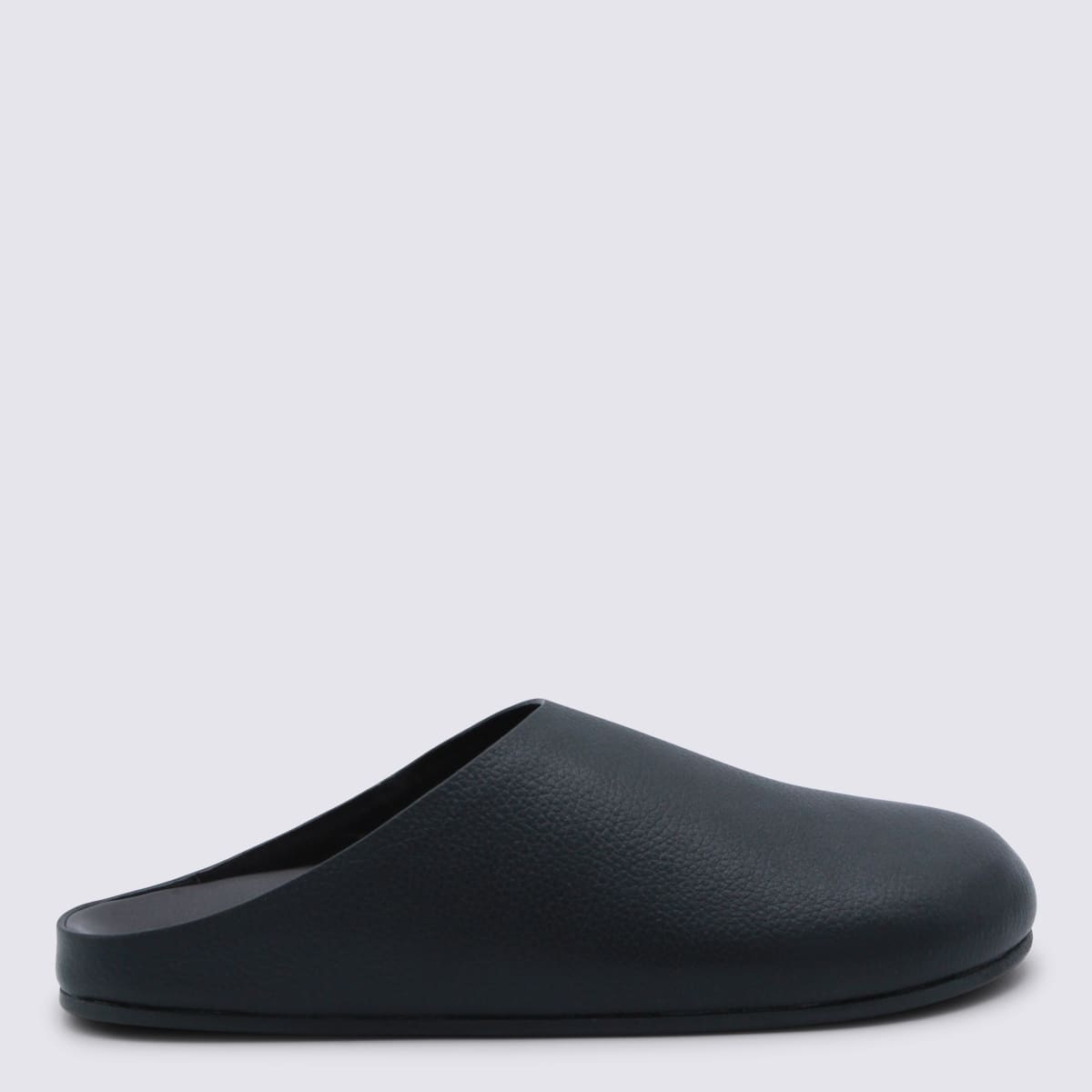 The Row Black Leather Flats