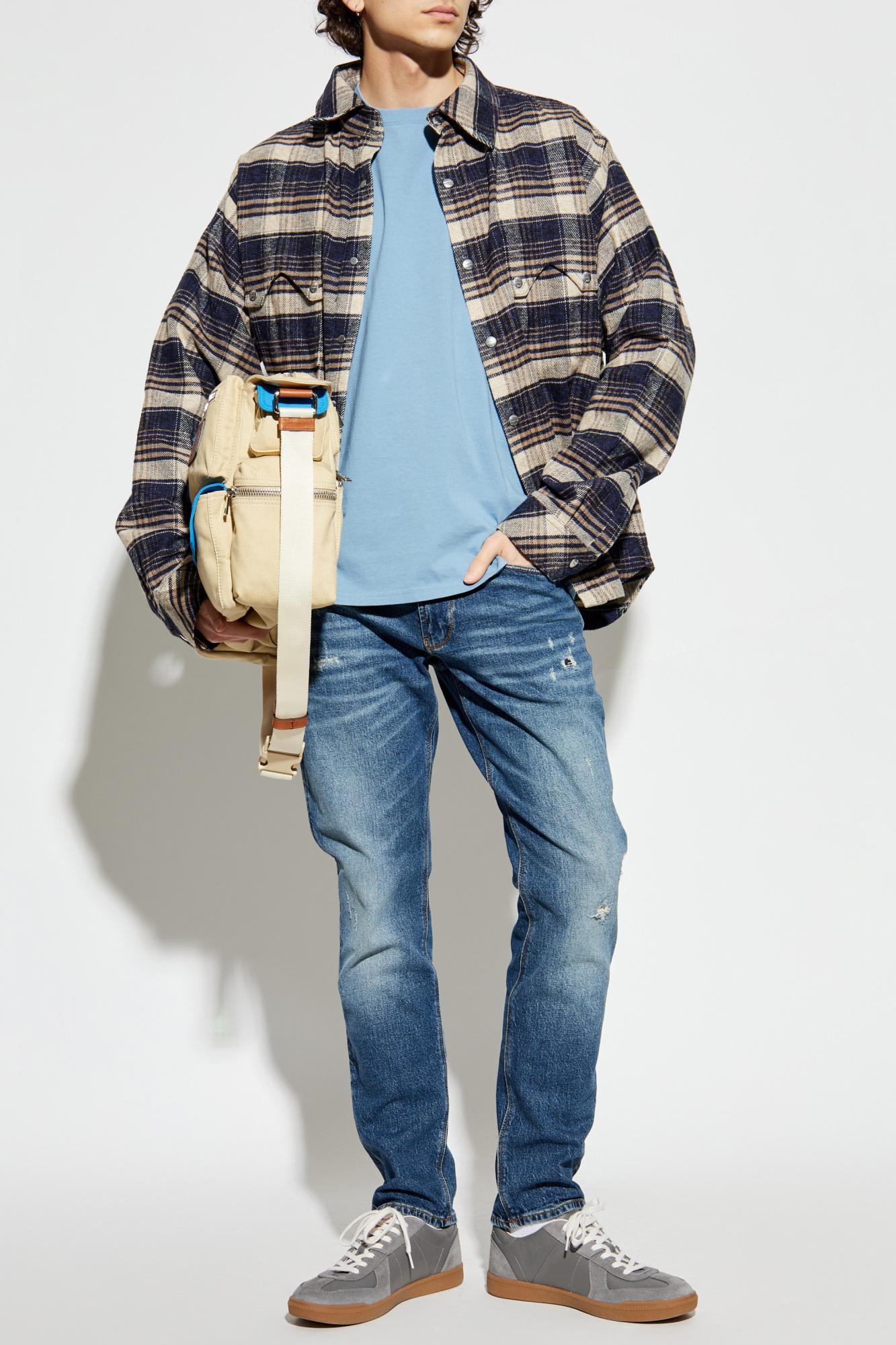 Shop Ps By Paul Smith Ps Paul Smith Jeans With Tapered Legs In Clear Blue