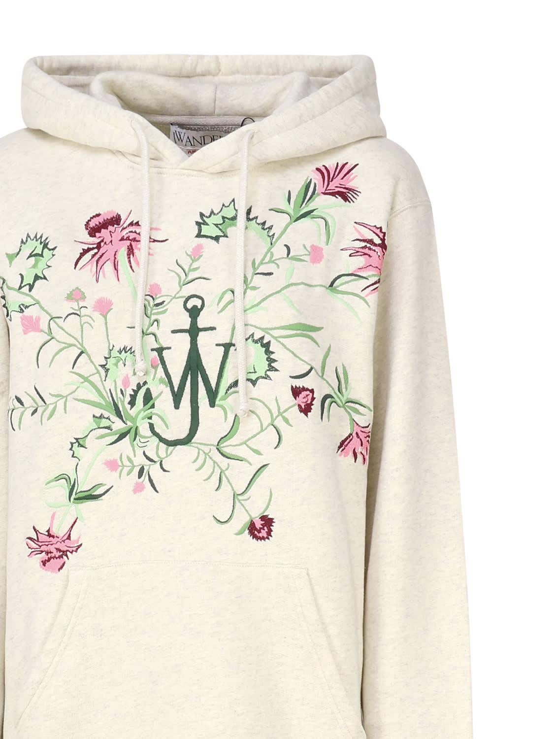 Shop Jw Anderson Sweatshirt With Embroidery In Beige