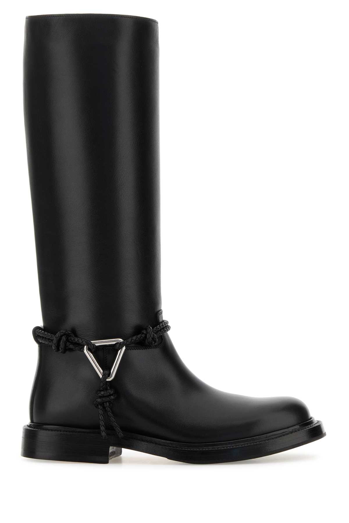 Bottega Veneta Black Leather James Boots In Black