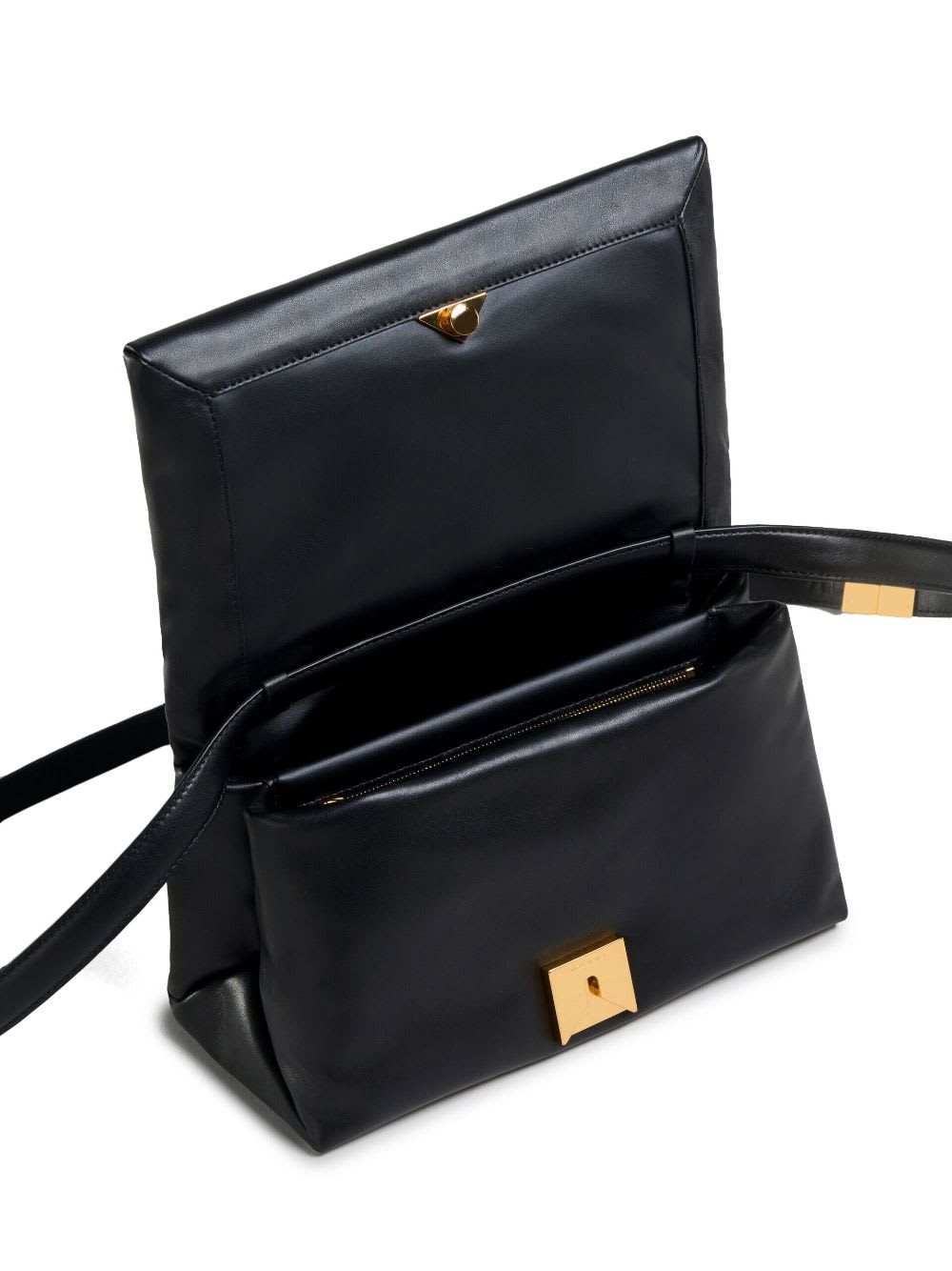 Shop Marni New Prisma Medium Shoulder Bag In Black