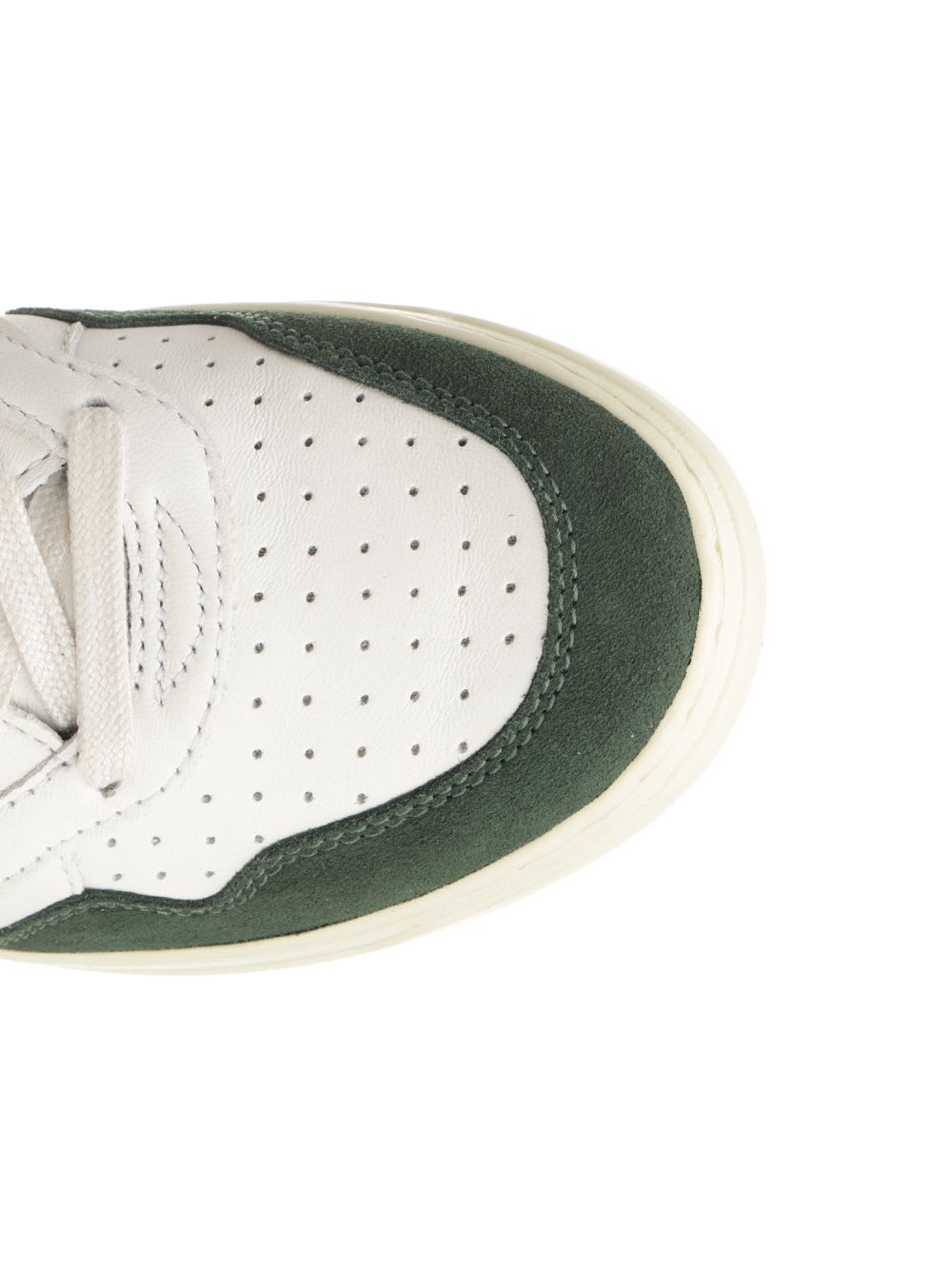 Autry Medalist Low White Leather And Suede Bottle Sneakers In White