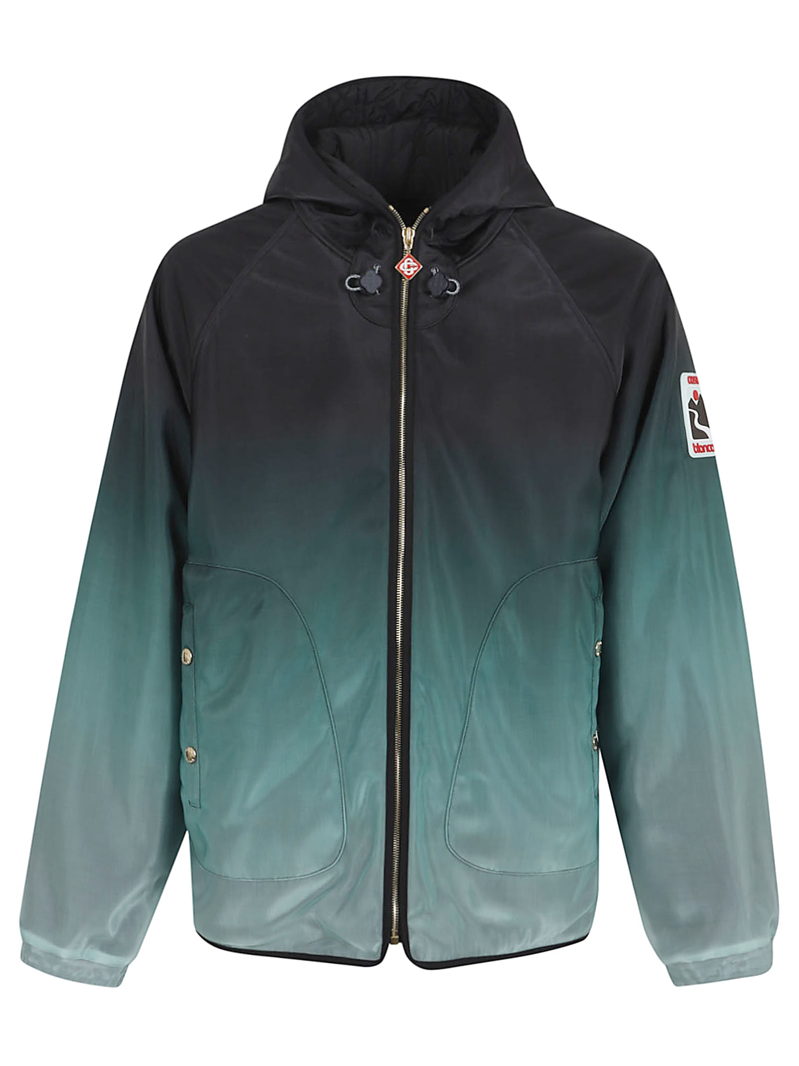 Casablanca Gradient Hooded Jacket With Distinctive Patch In Multi