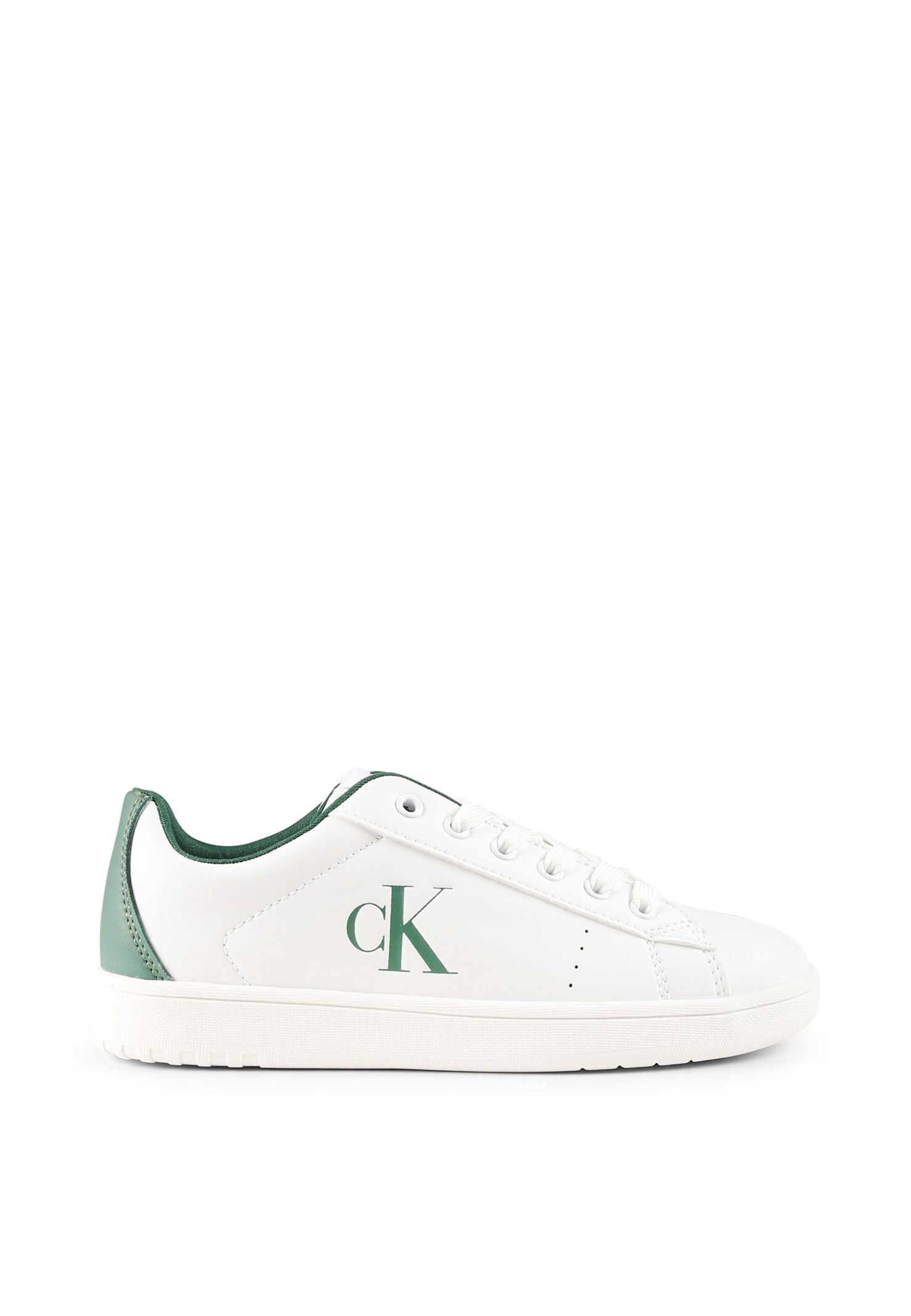 Calvin Klein White Sneakers For Kids With Logo