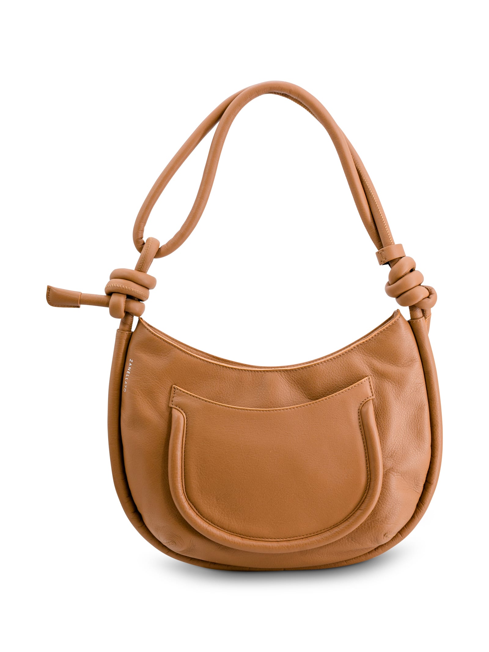 Shop Zanellato Small Demi Leather Shoulder Bag In Beige
