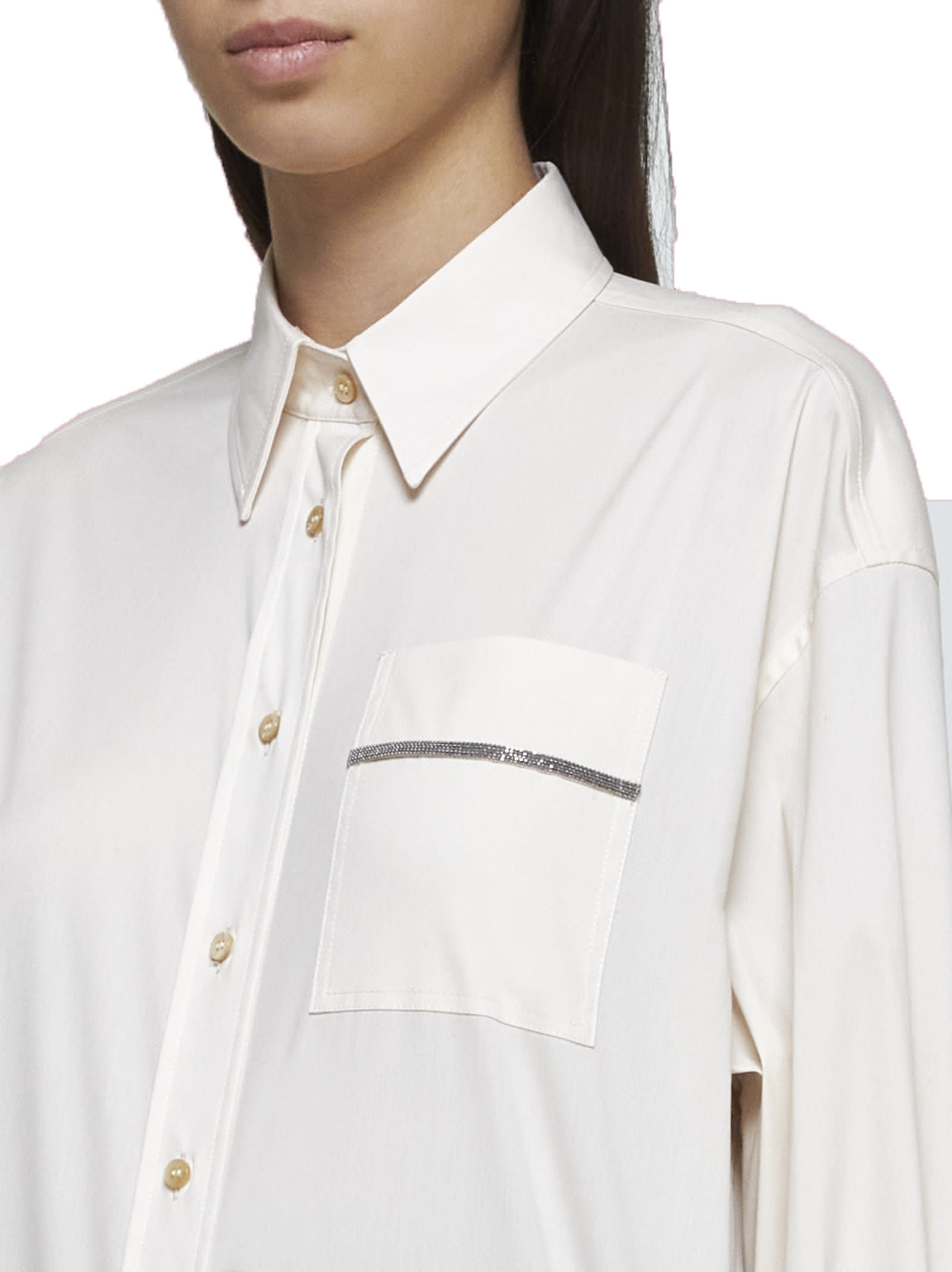 Shop Brunello Cucinelli Shirt In Vanilla Cream