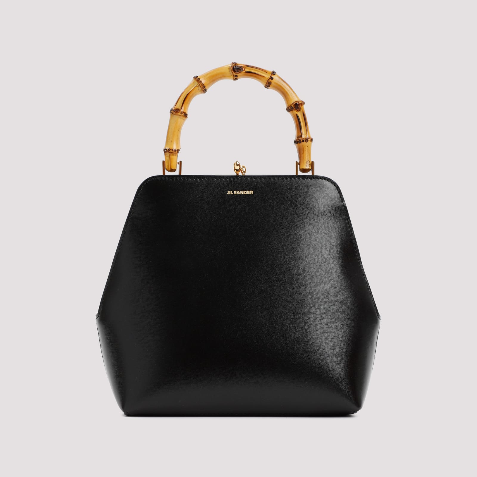 Shop Jil Sander Goji Square Sm Bamboo Bag In Black