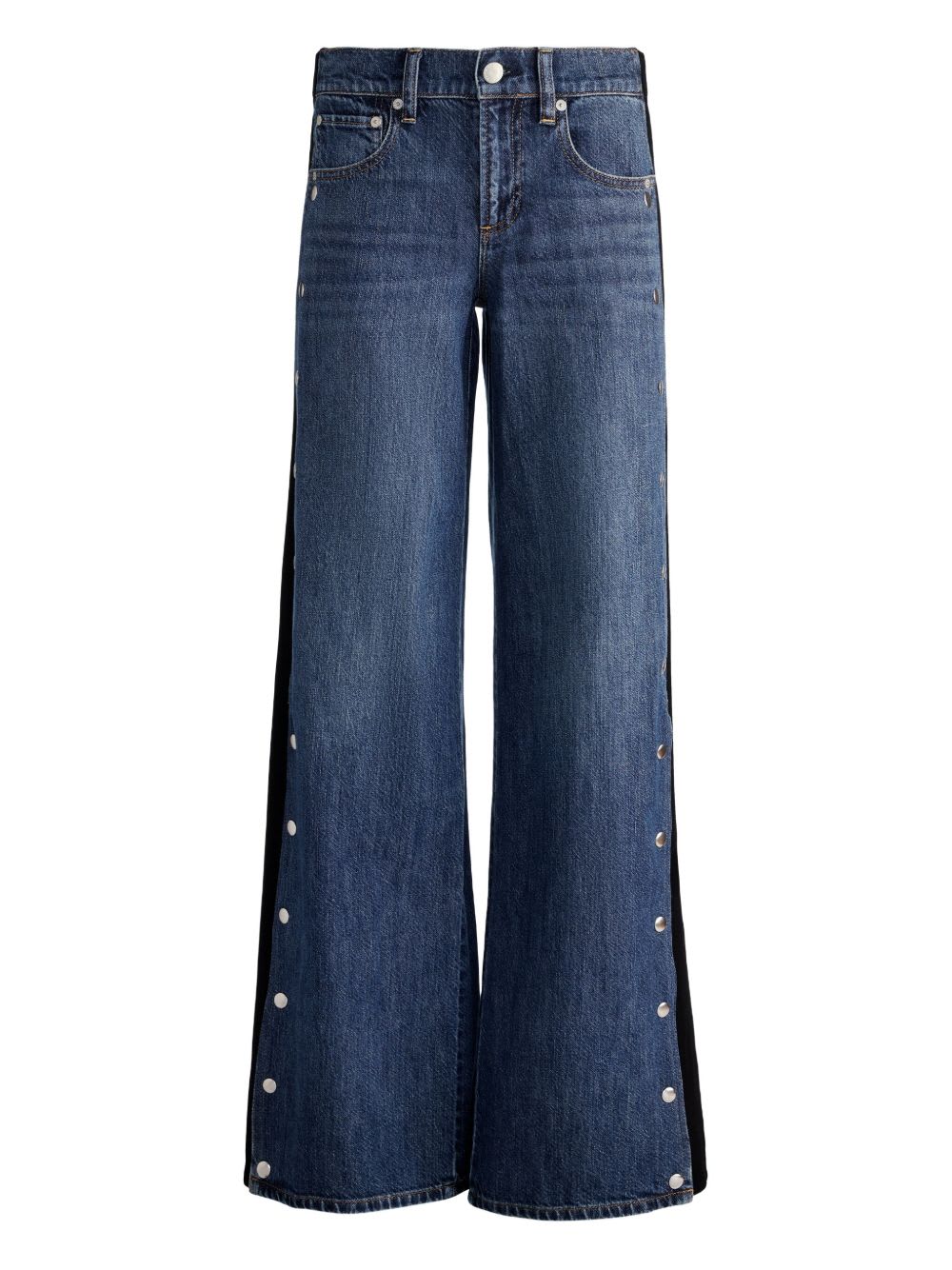 Alice And Olivia Flared Leg Denim Jeans In Blue