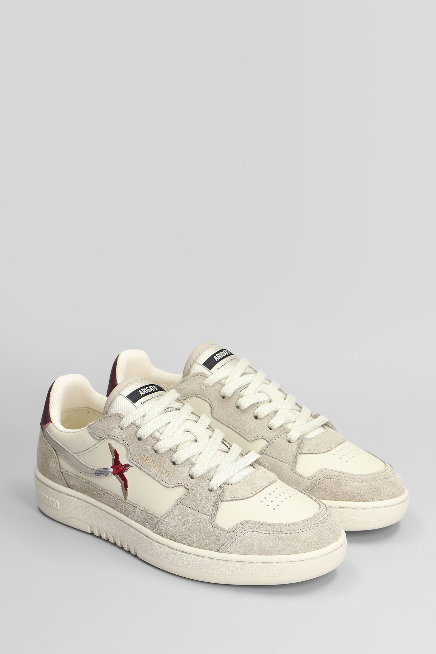 Axel Arigato Dice Lo Bee Bird Sneakers In Beige Suede And Leather