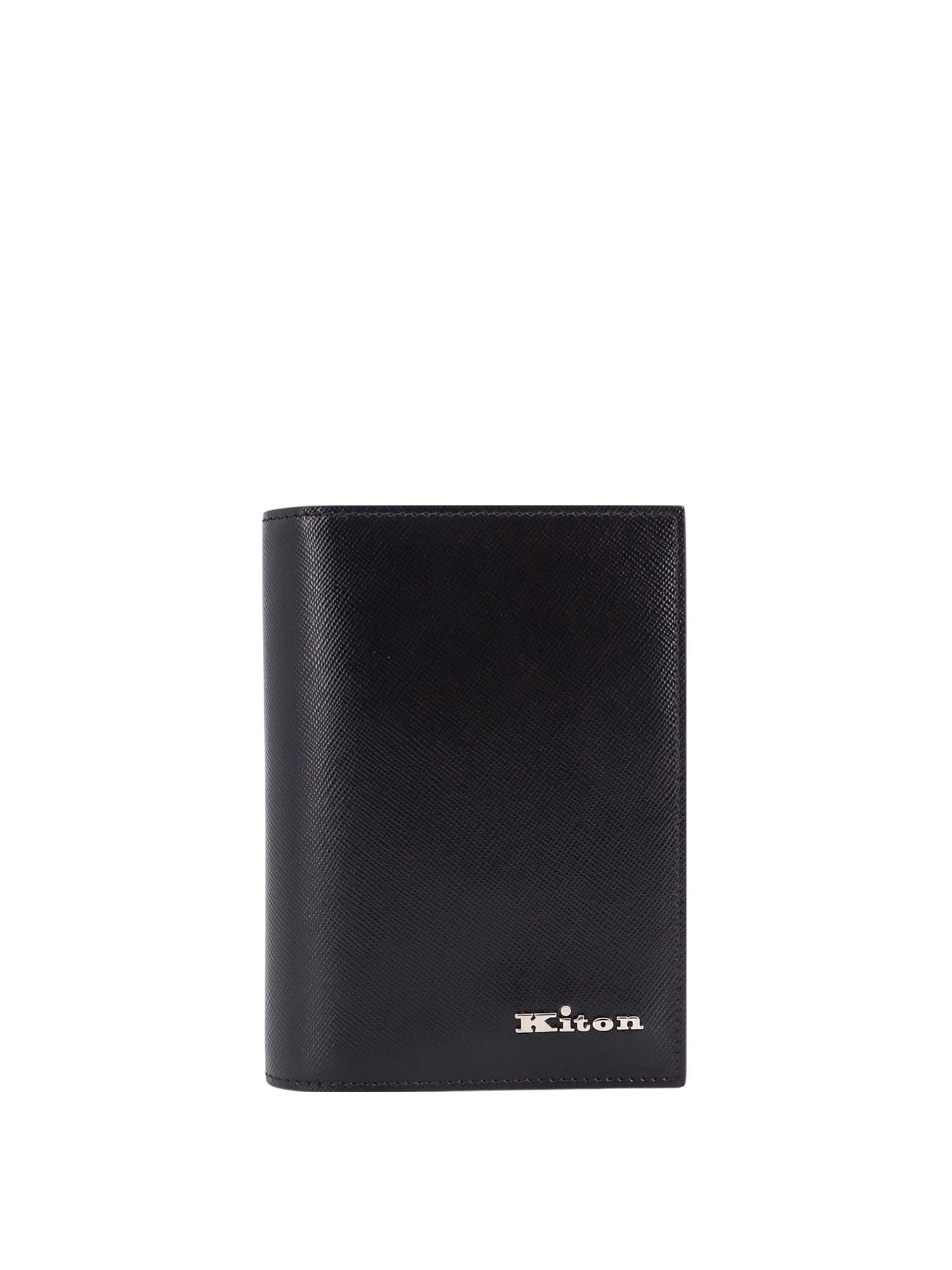 Shop Kiton Passport Holder In Black