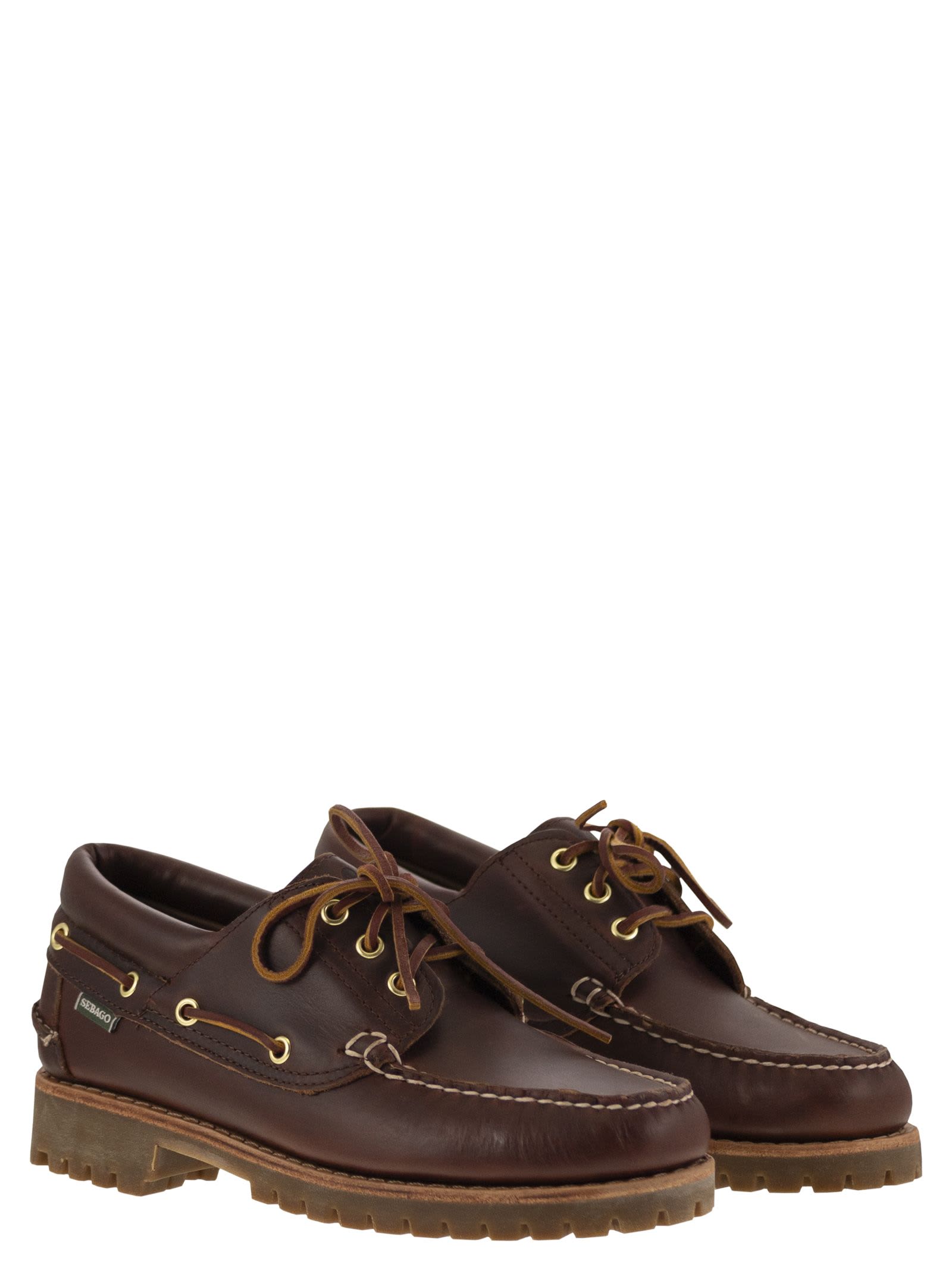 Shop Sebago Acadia Premium - Leather Moccasin In Brown