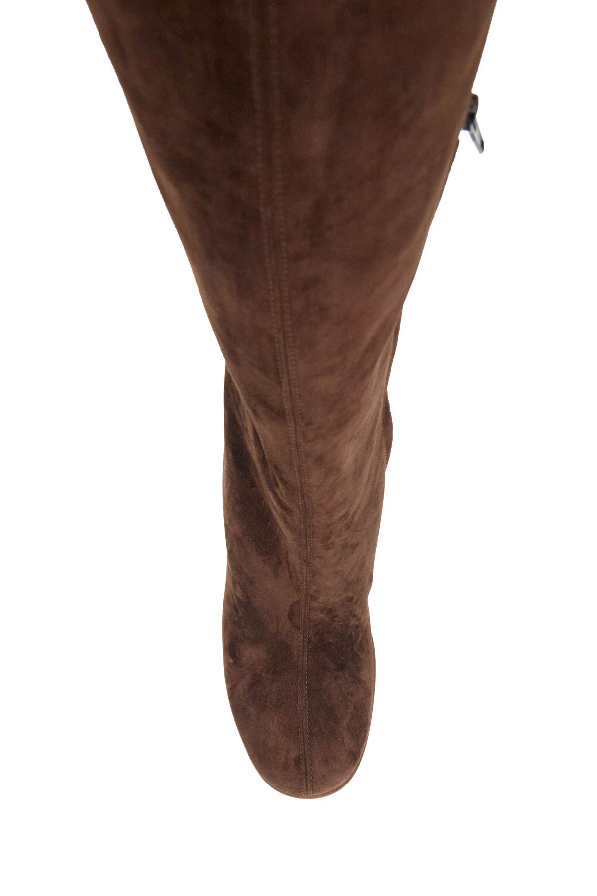 Shop Khaite Willow High Boots In Dark Brown (brown)