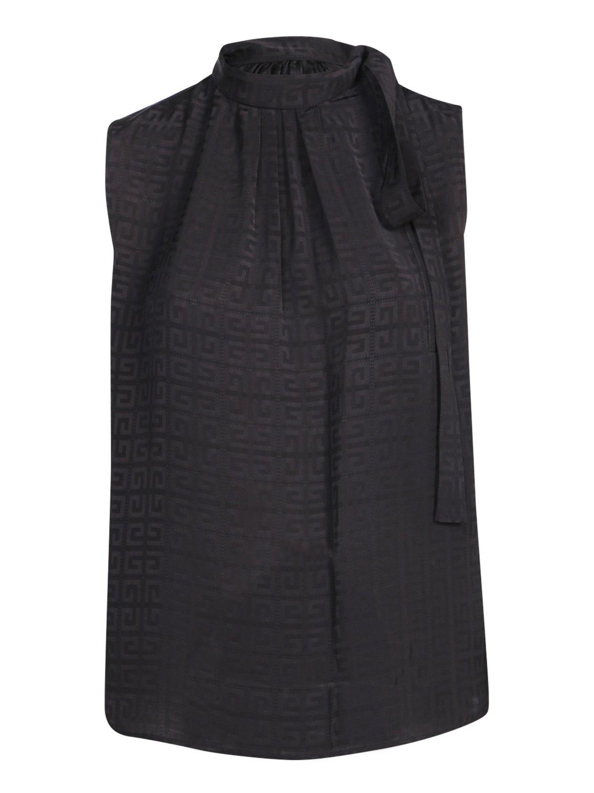 Shop Givenchy 4g Pattern Jacquard Sleeveless Top In Black