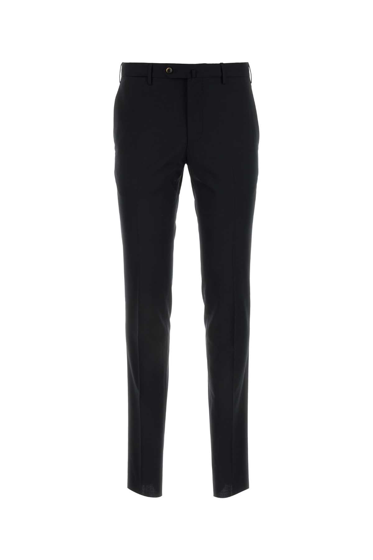 PT Torino Black Stretch Wool Pant