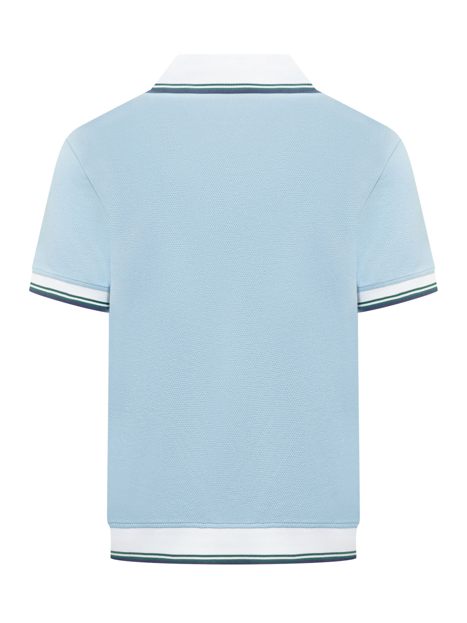 Shop Casablanca Diamond Logo Polo Shirt In Pale Blue