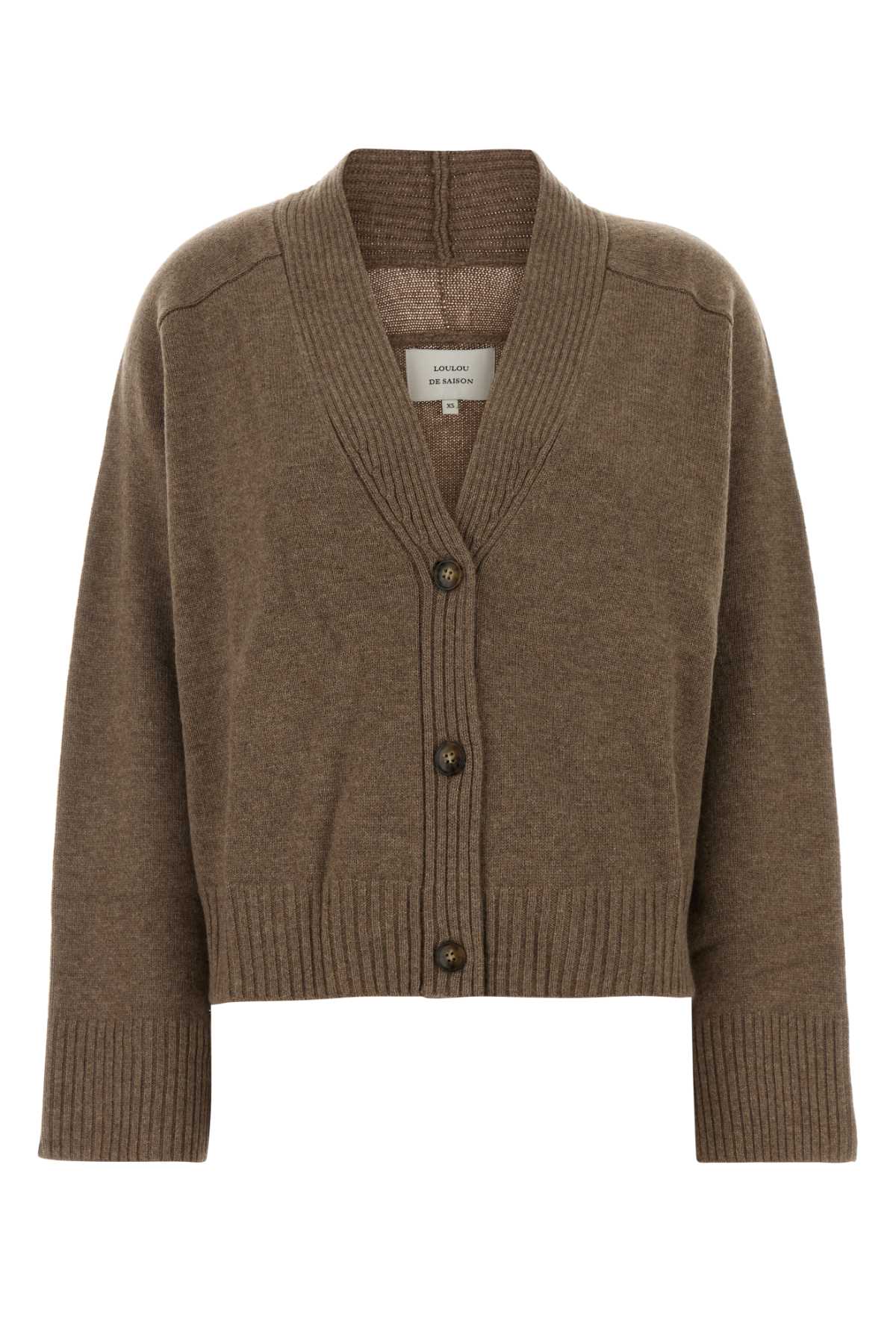 Loulou Studio Loulou Biscuit Cashmere Oversize Kaia Cardigan In Brown