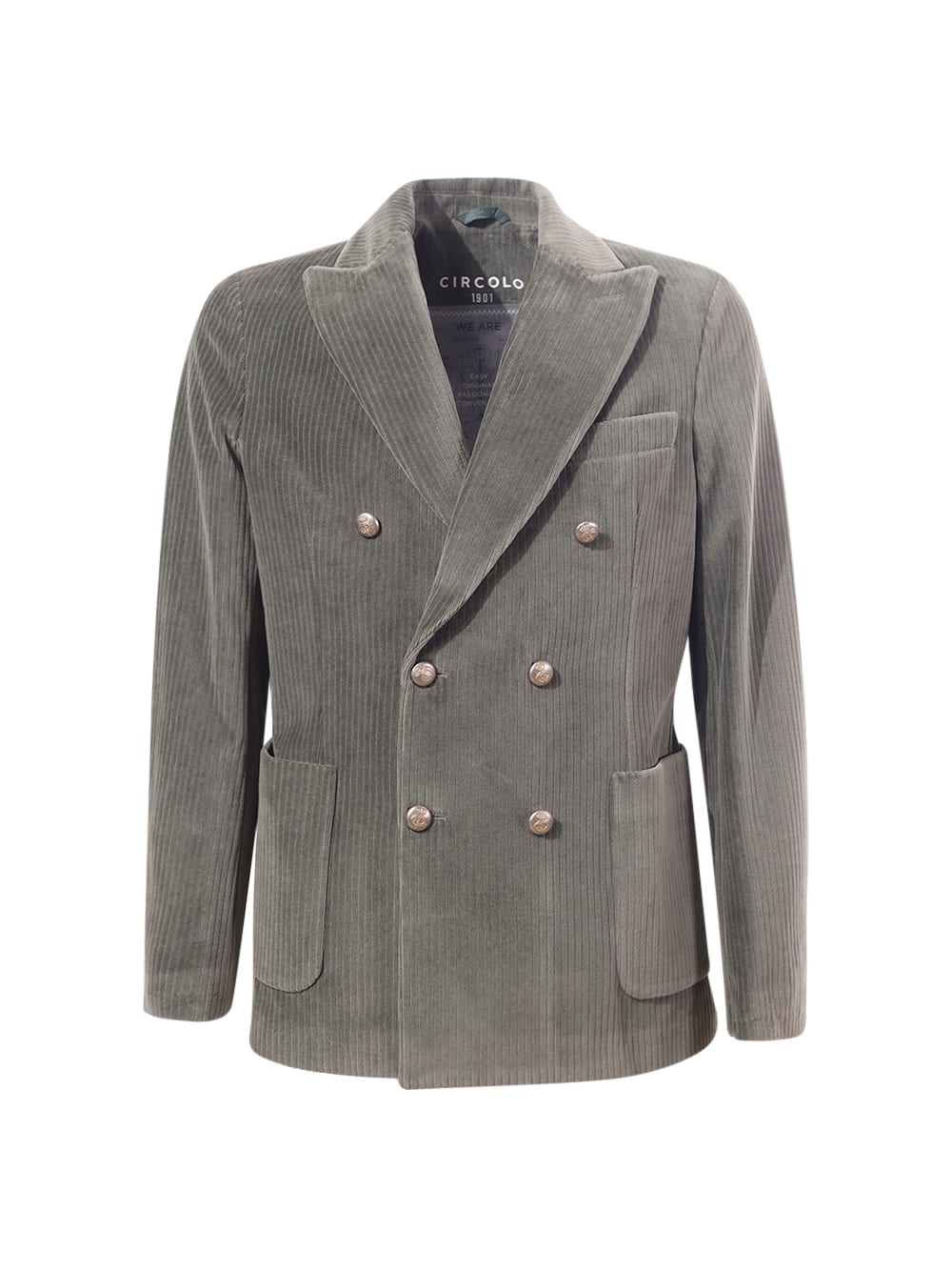 Shop Circolo 1901 Double-breasted Circolo Jacket In Verde Scuro