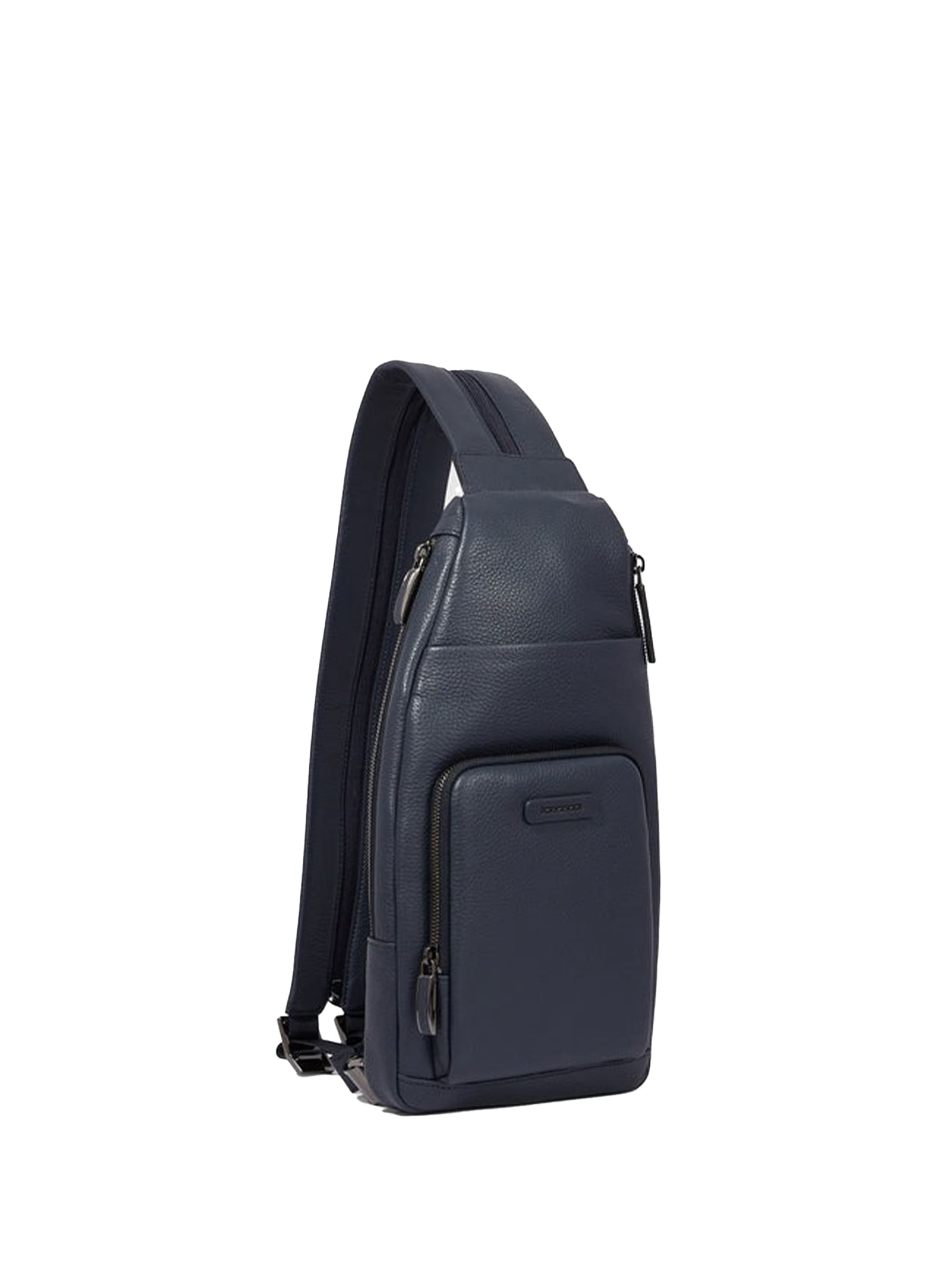 Shop Piquadro Shoulder Bag For Ipad Mini, Portable As A Backpack In Blu