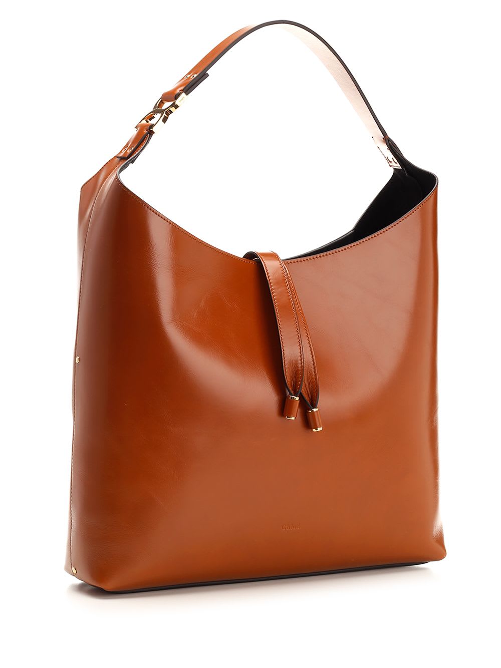 Shop Chloé Marcie Small Hobo Bag In Brown