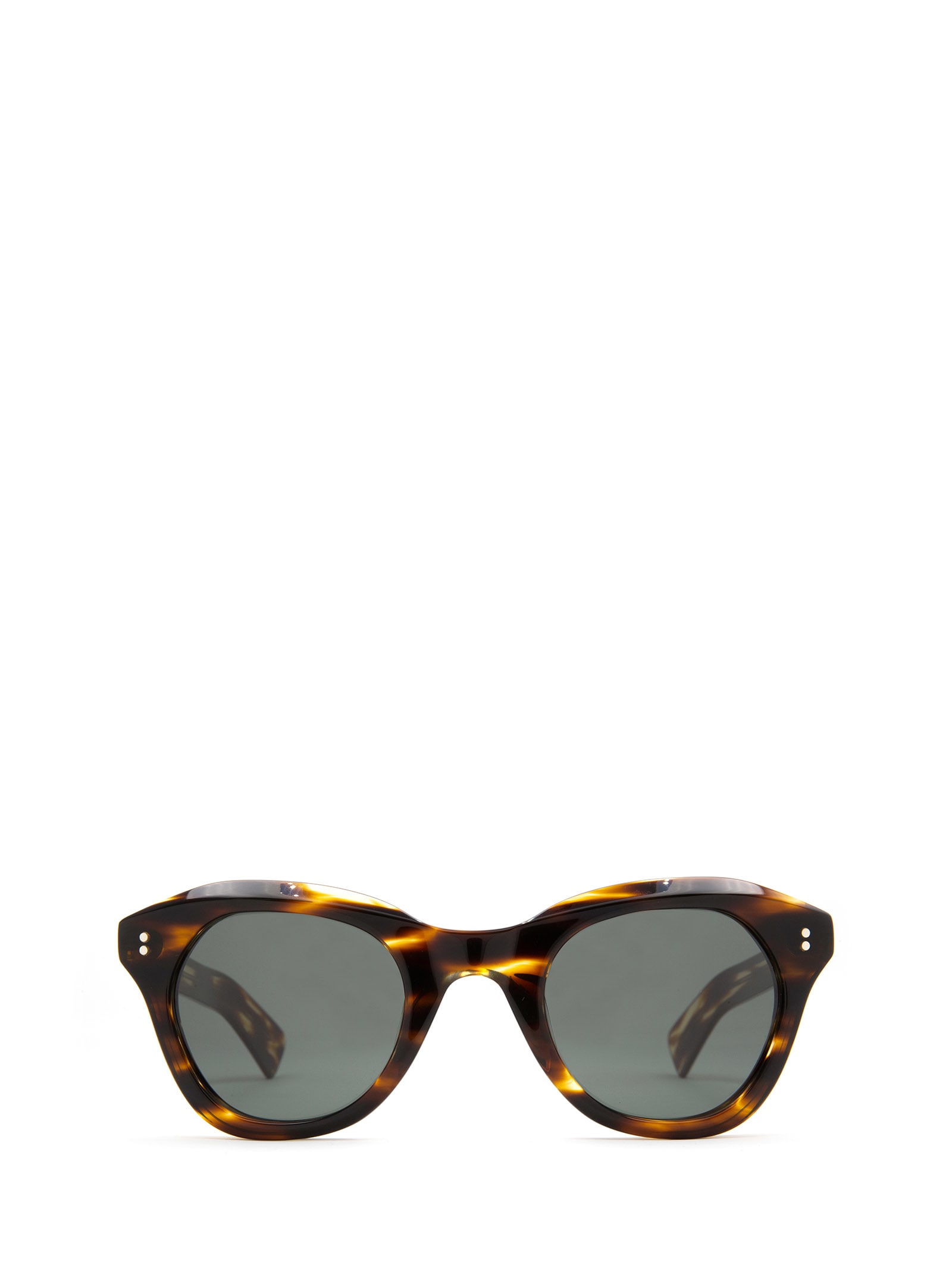 LESCA LESCA LOOPING STRIPED HAVANA SUNGLASSES
