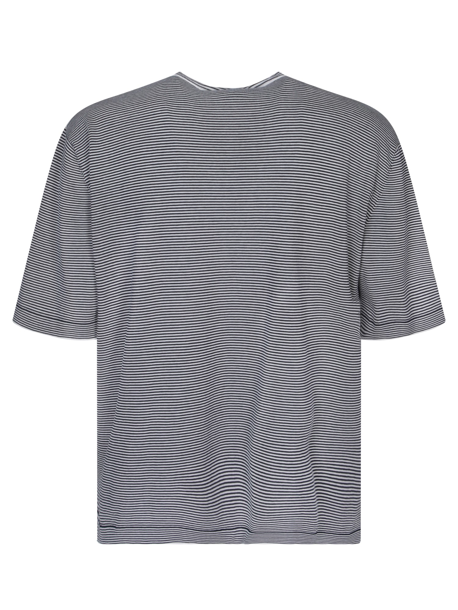 Shop Lardini Jersey Striped Blue/white T-shirt